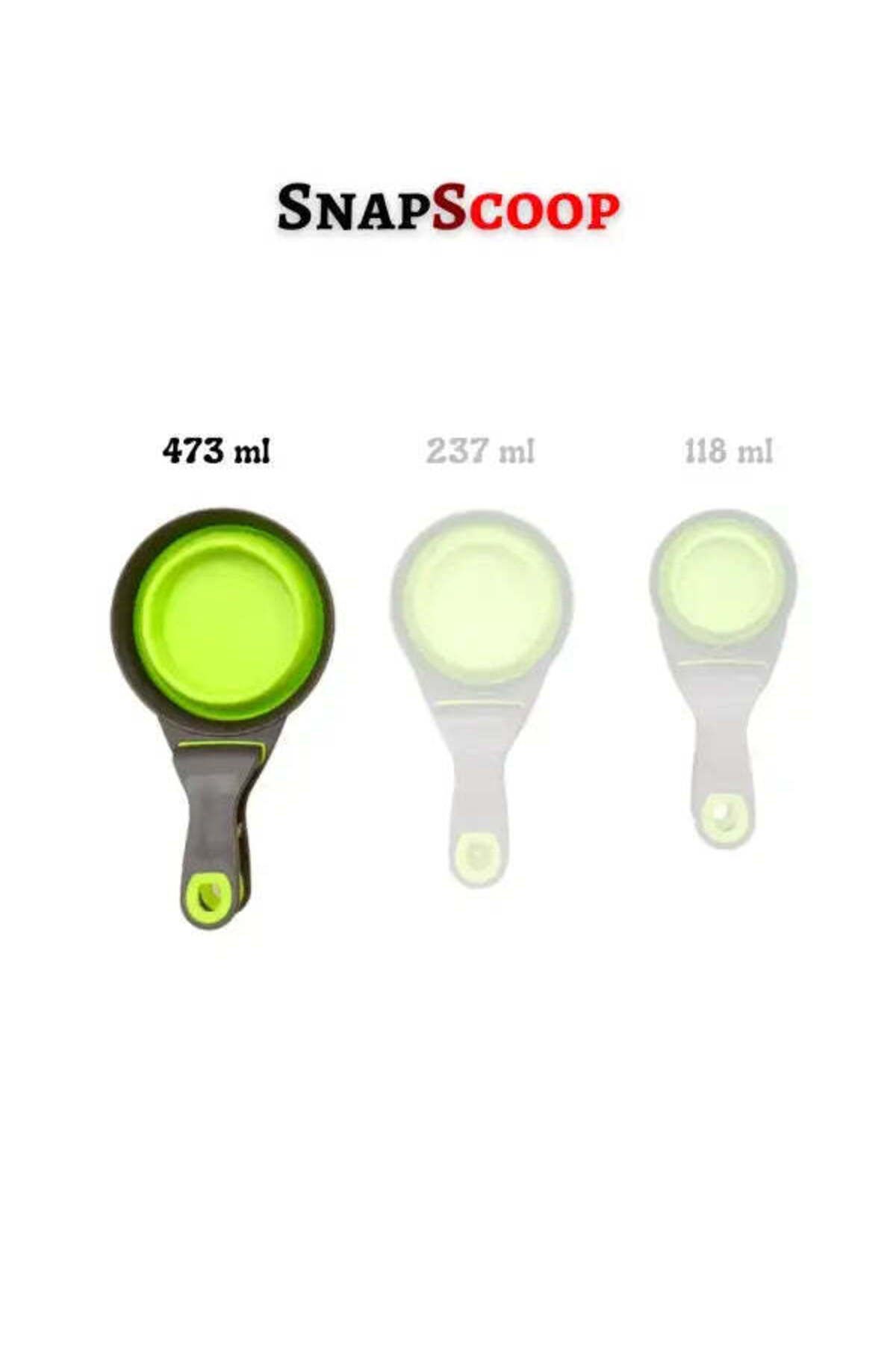 DaduMla SnapScoop Mandallı ve Katlanan Silikon Mama Kepçesi - 437 ml