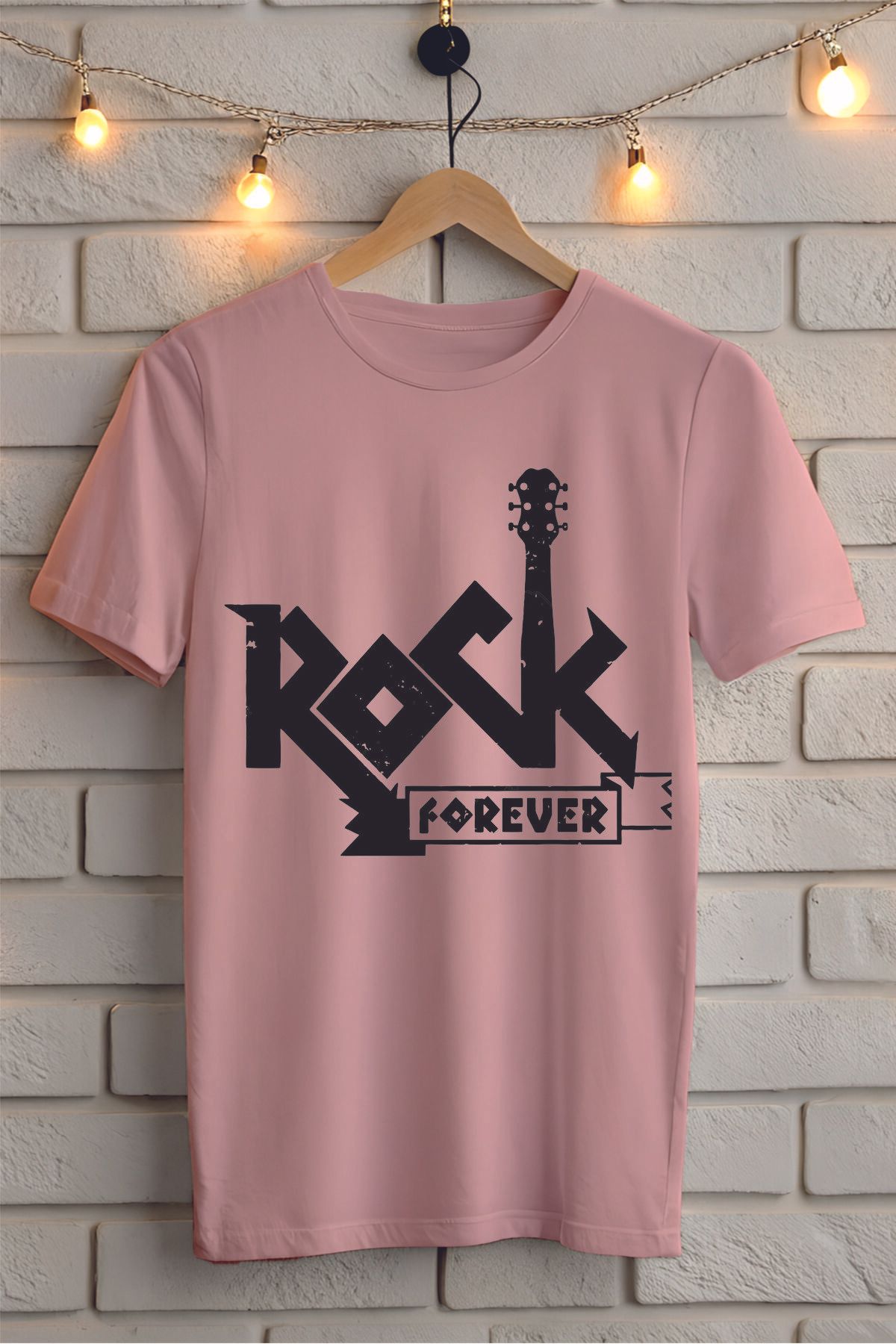 ModaSphere ROCK Baskılı Unisex Oversize Tişört