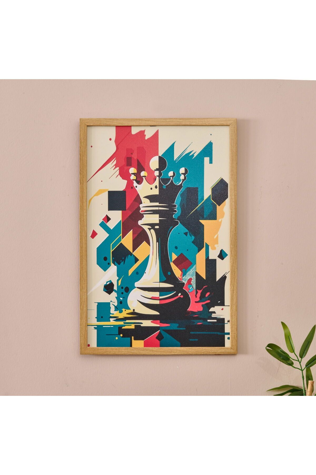 ASPARTAM Şah Pano Tablo - Renkli - 40x60 cm