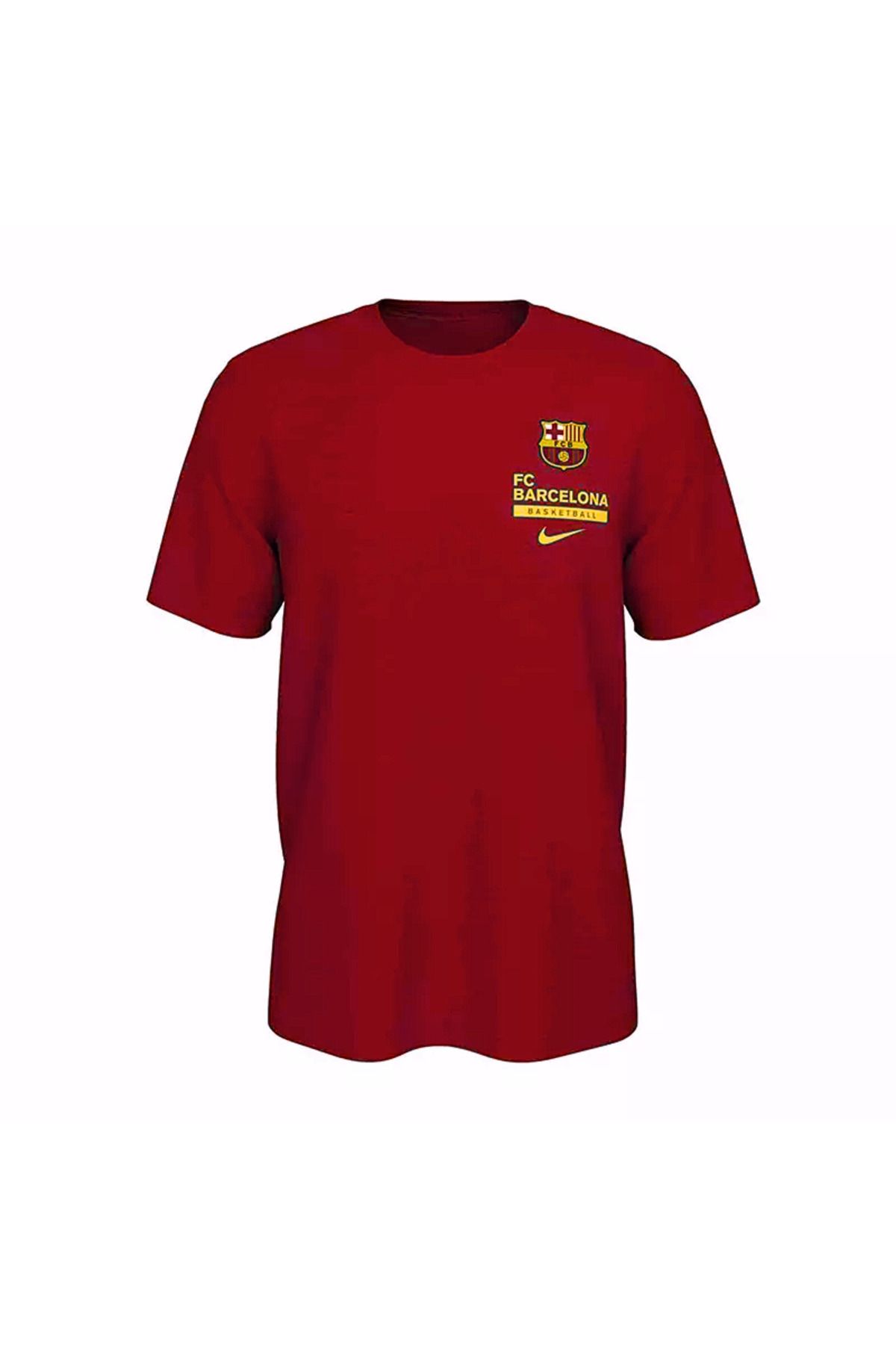 Nike Kırmızı FCB Göğüs Armalı Basketball Dri-Fit T-Shirt