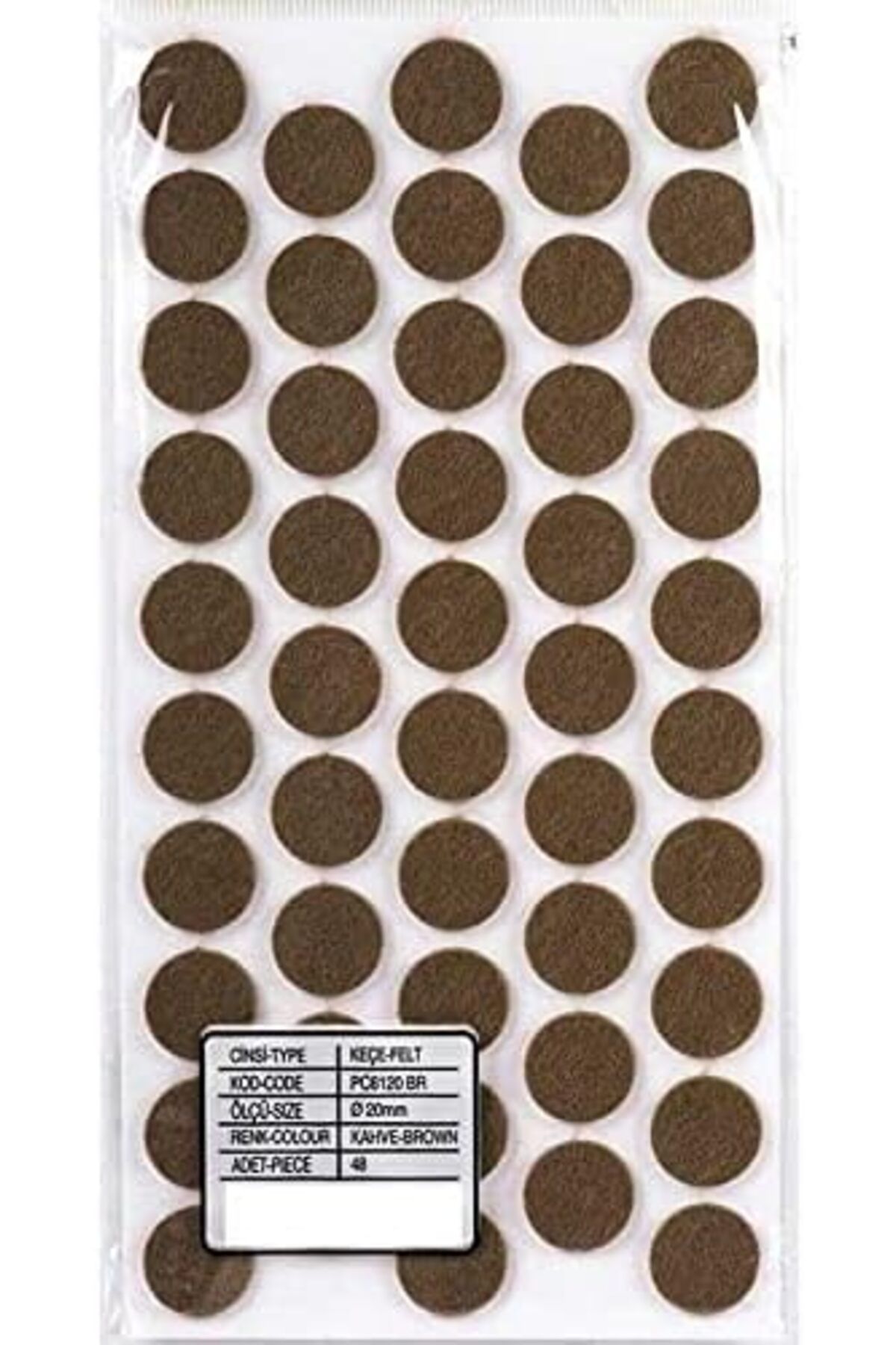 STOREMAX ELZ Yapışkanlı Keçe Çap 20mm 50 Adet FRNTR 1127478