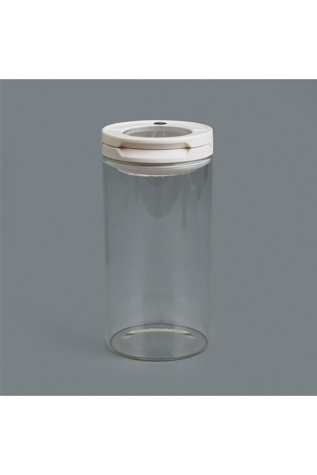 MATMEL Vakumlu Cam Kavanoz - Şeffaf / Beyaz - 600 ml