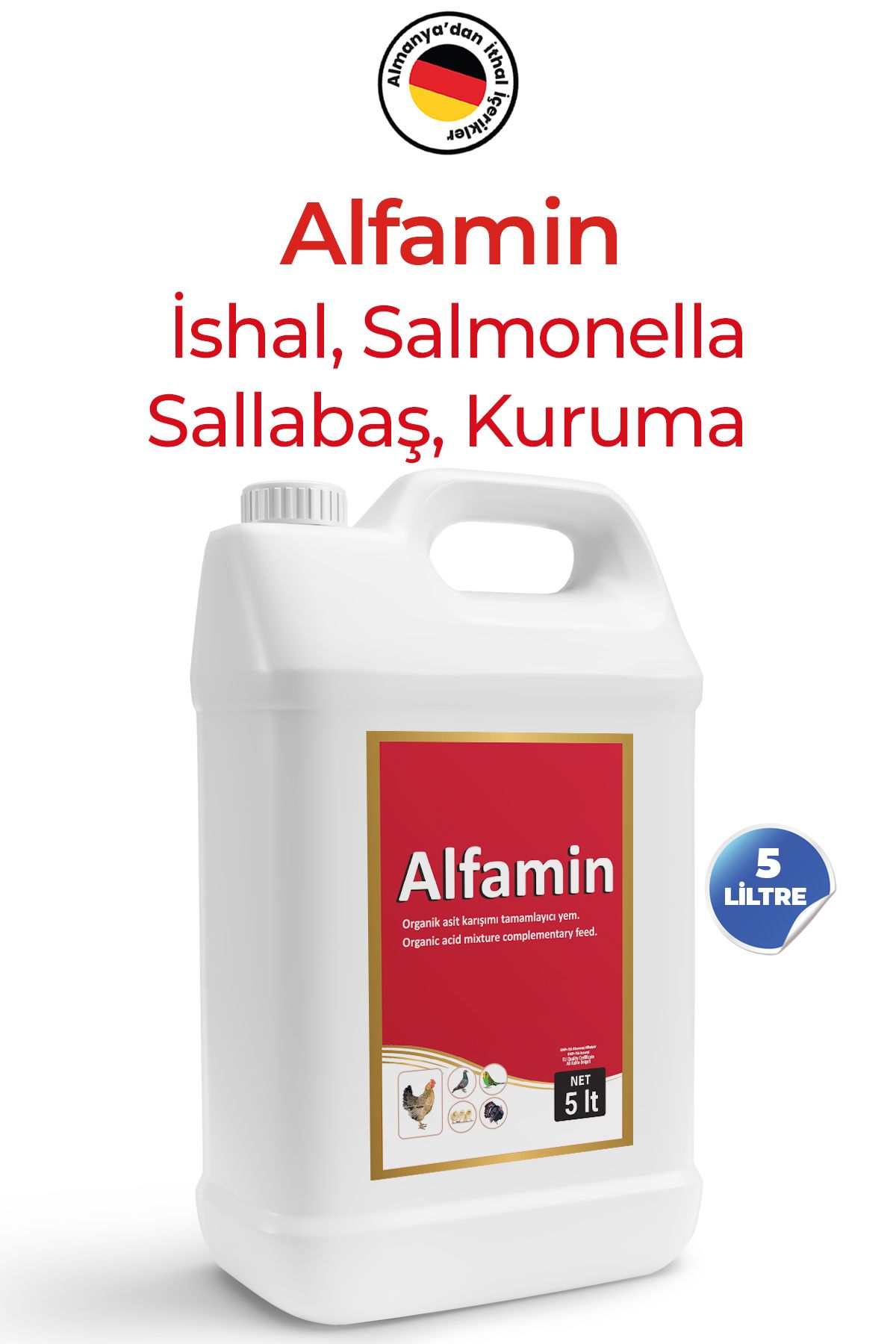 ALFAMİN Alfamin Kuşlar Için Kuruma Sallabas Ürünü 5 Lİtre