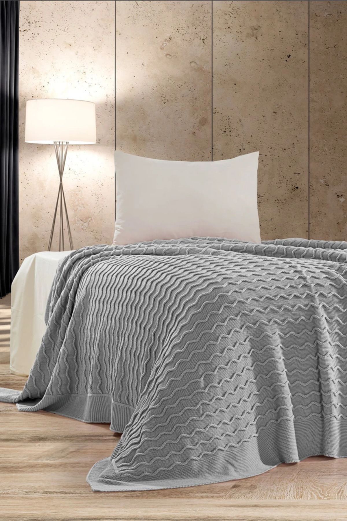 DOUX HOME Linda Triko Yatak Örtüsü Tek Kişilik 180 X 230 Cm