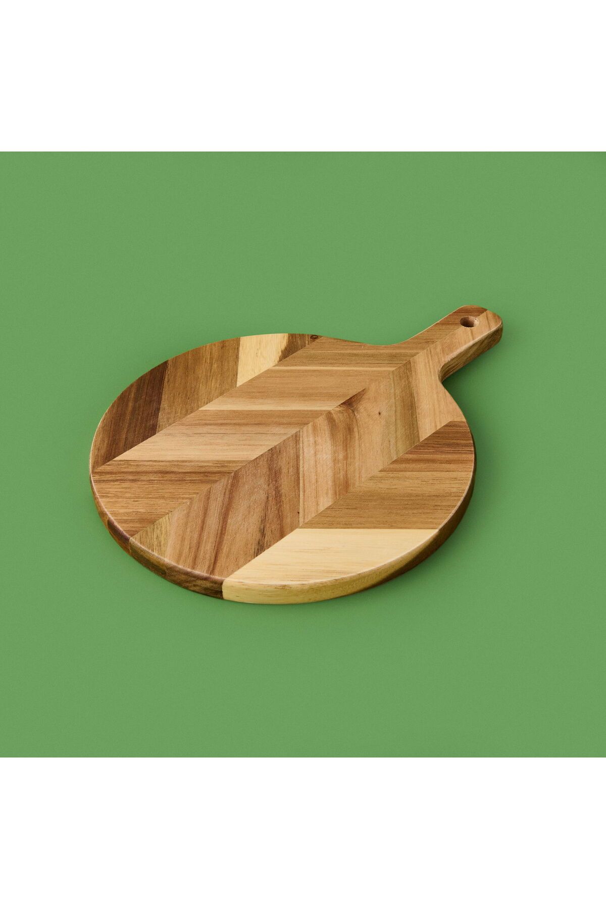 ASPARTAM Akasya Yuvarlak Kesim Tahtası - Kahverengi - 30 cm