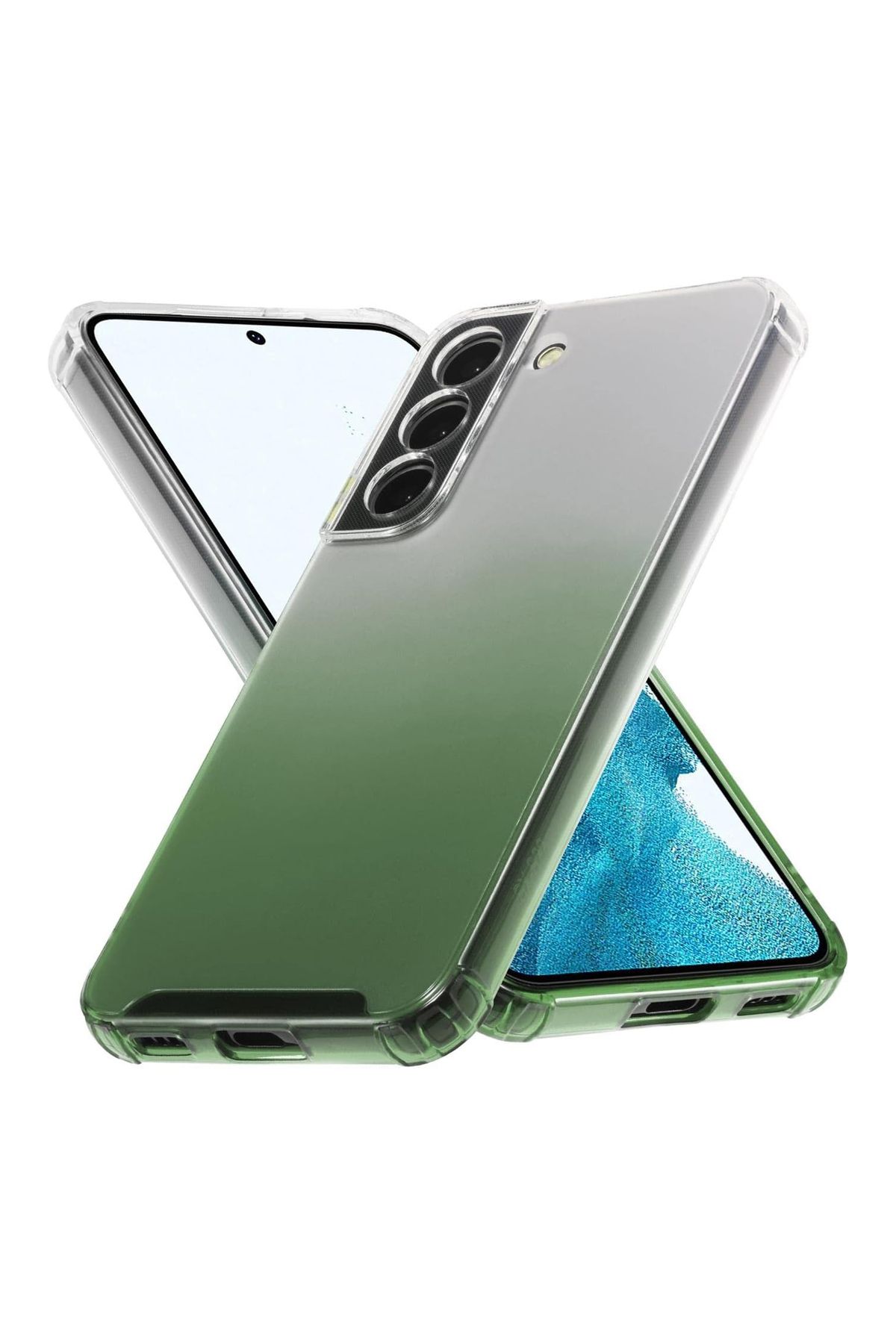 CaseArt Samsung Galaxy S22 Kapak Kamera Korumalı Antişok Airbag Köşe Korumalı Silikon Şeffaf Kılıf