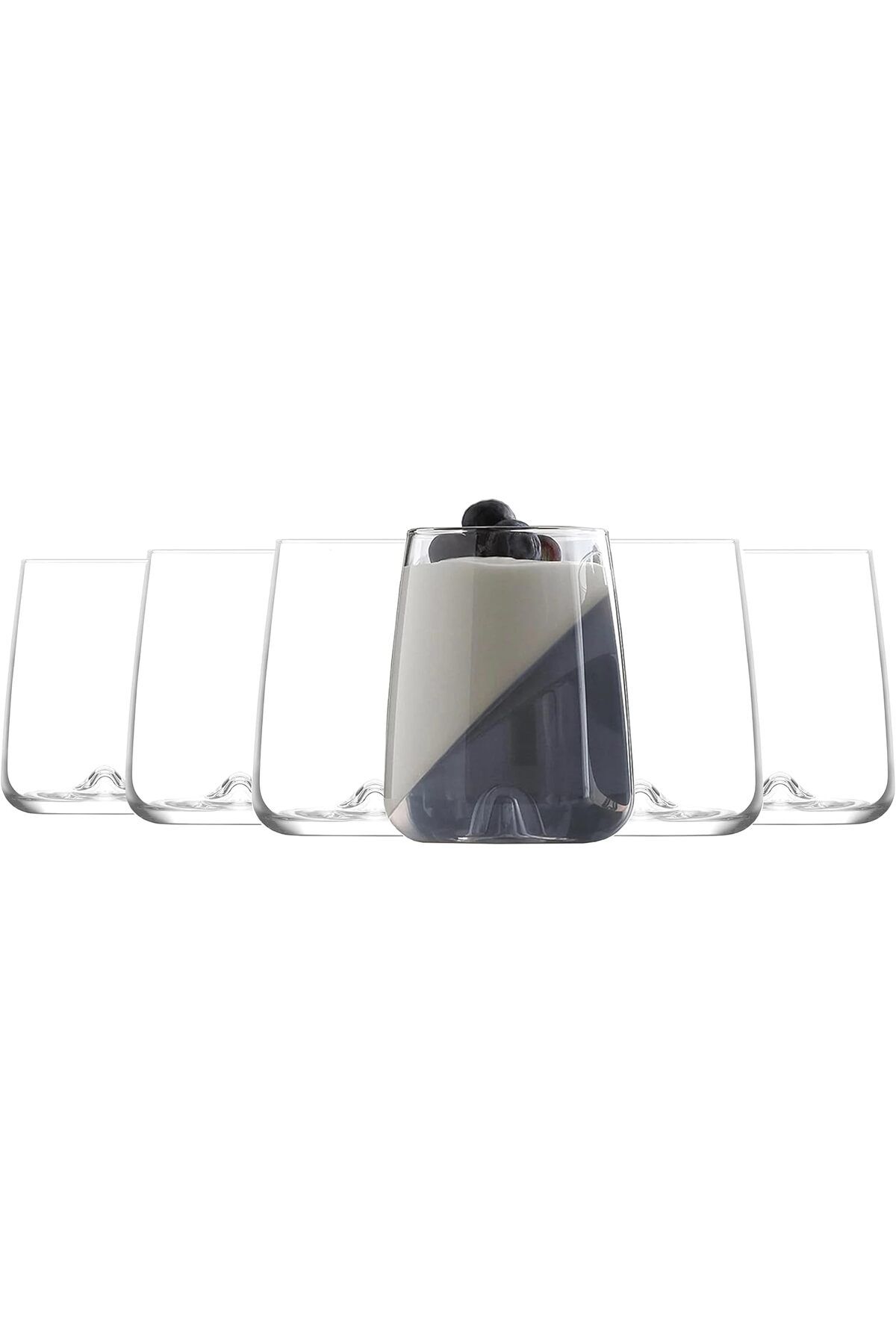 STOREMAX ELZ Su ve alkollü içecekler için 6 bardaklı set, 360 ml düz cam bardak, bulaşık makinesinde y