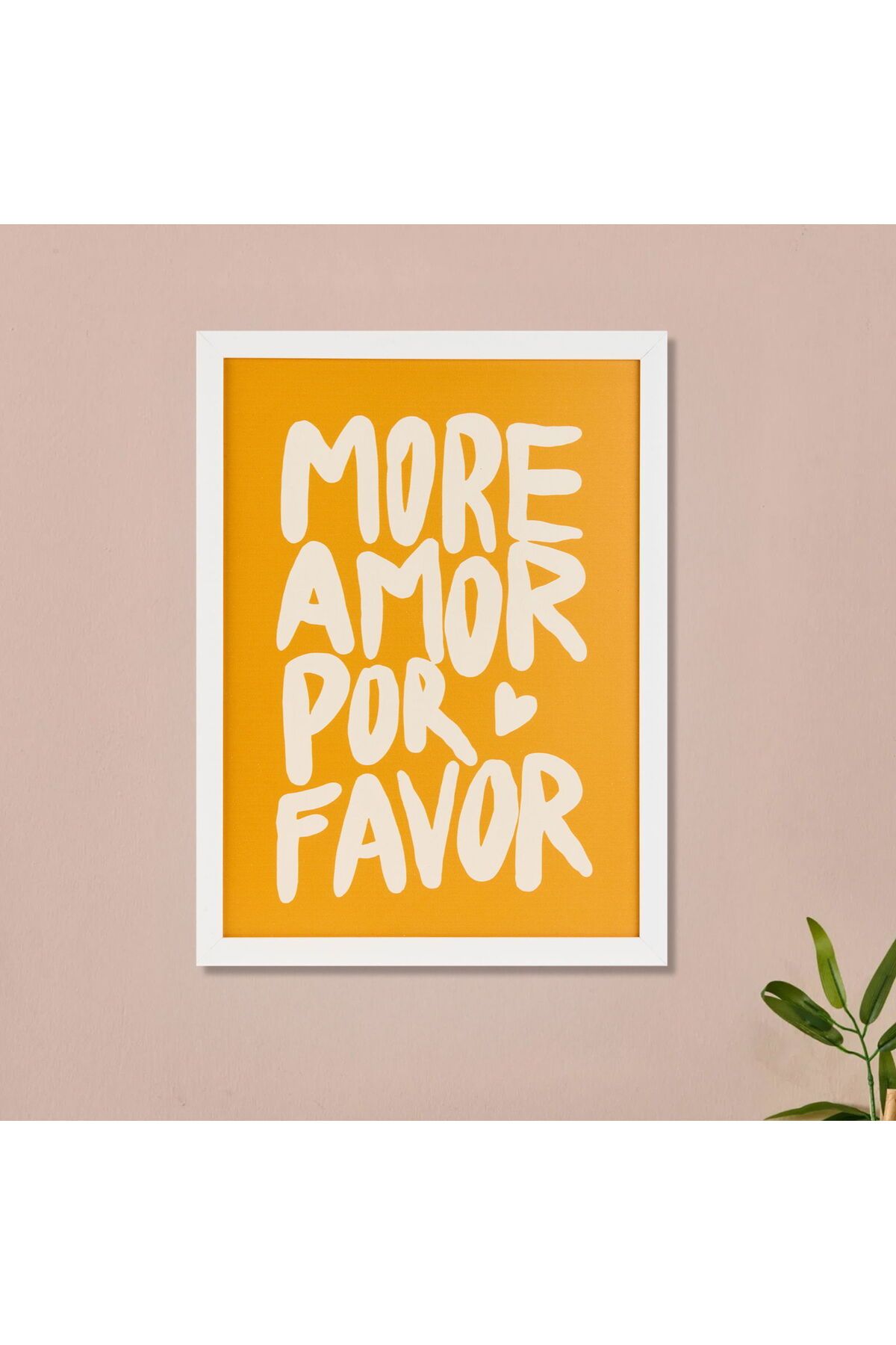 ASPARTAM More Amor Por Favor Pano - Sarı - 30x40 cm