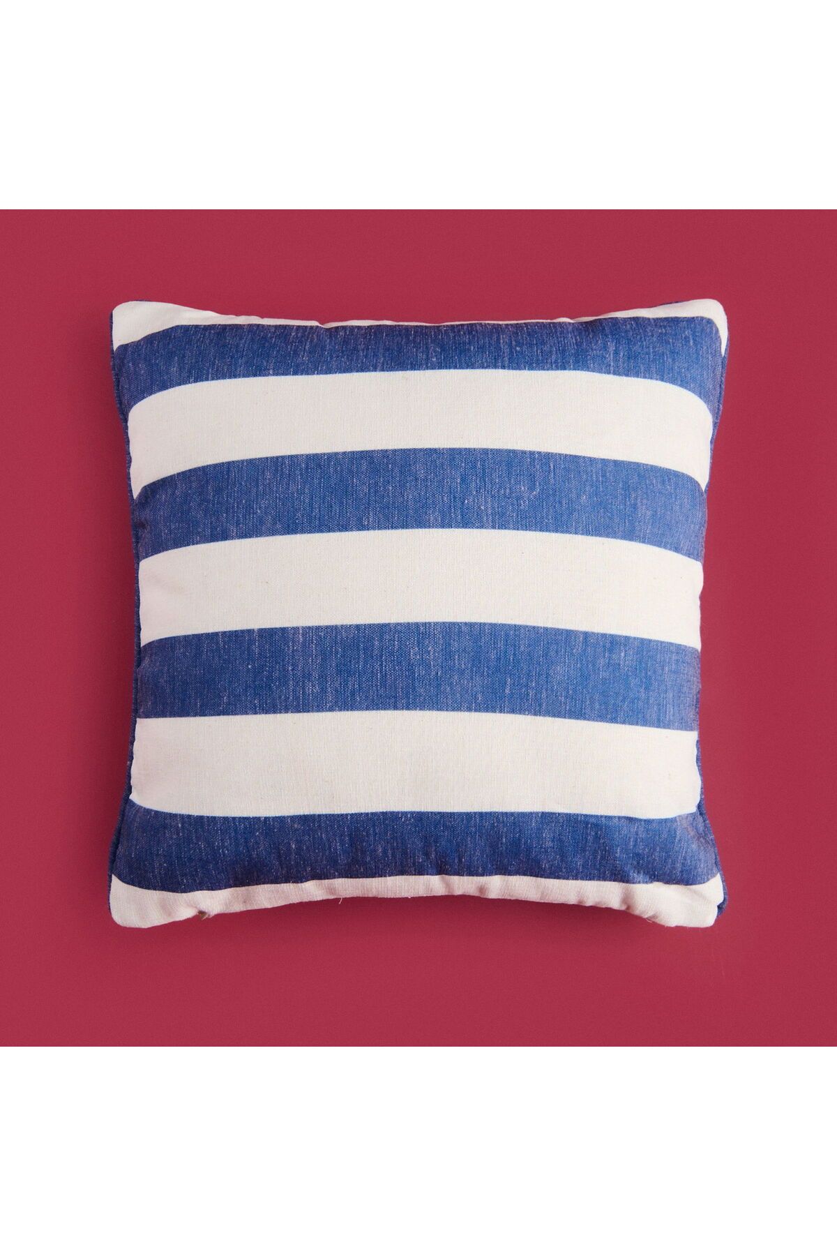 ASPARTAM Nautical Fun Çizgili Kırlent - Lacivert / Kırmızı - 40x40 cm