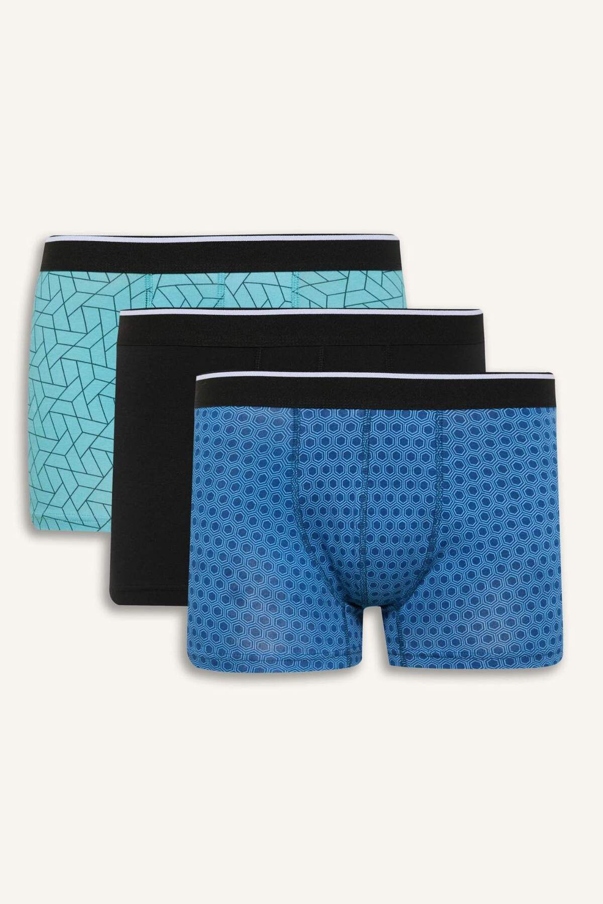 DeFacto Regular Fit Baskılı 3lü Boxer C1534AX25SP