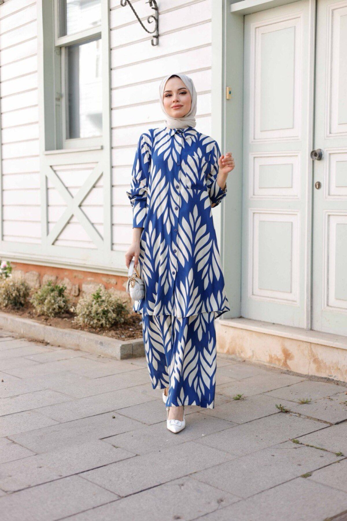 Enans Design Kadın Tesettür 2'Li Takım Tunik & Pantolon