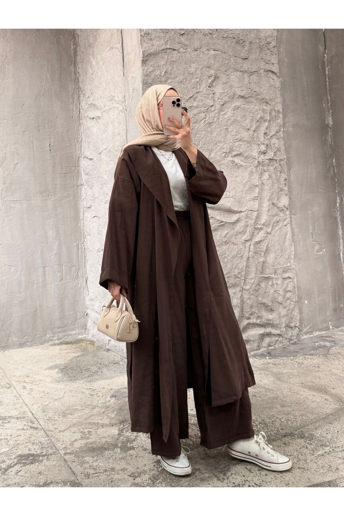 FERHEL Kimono ve Pantolon Oversize Takım 6027