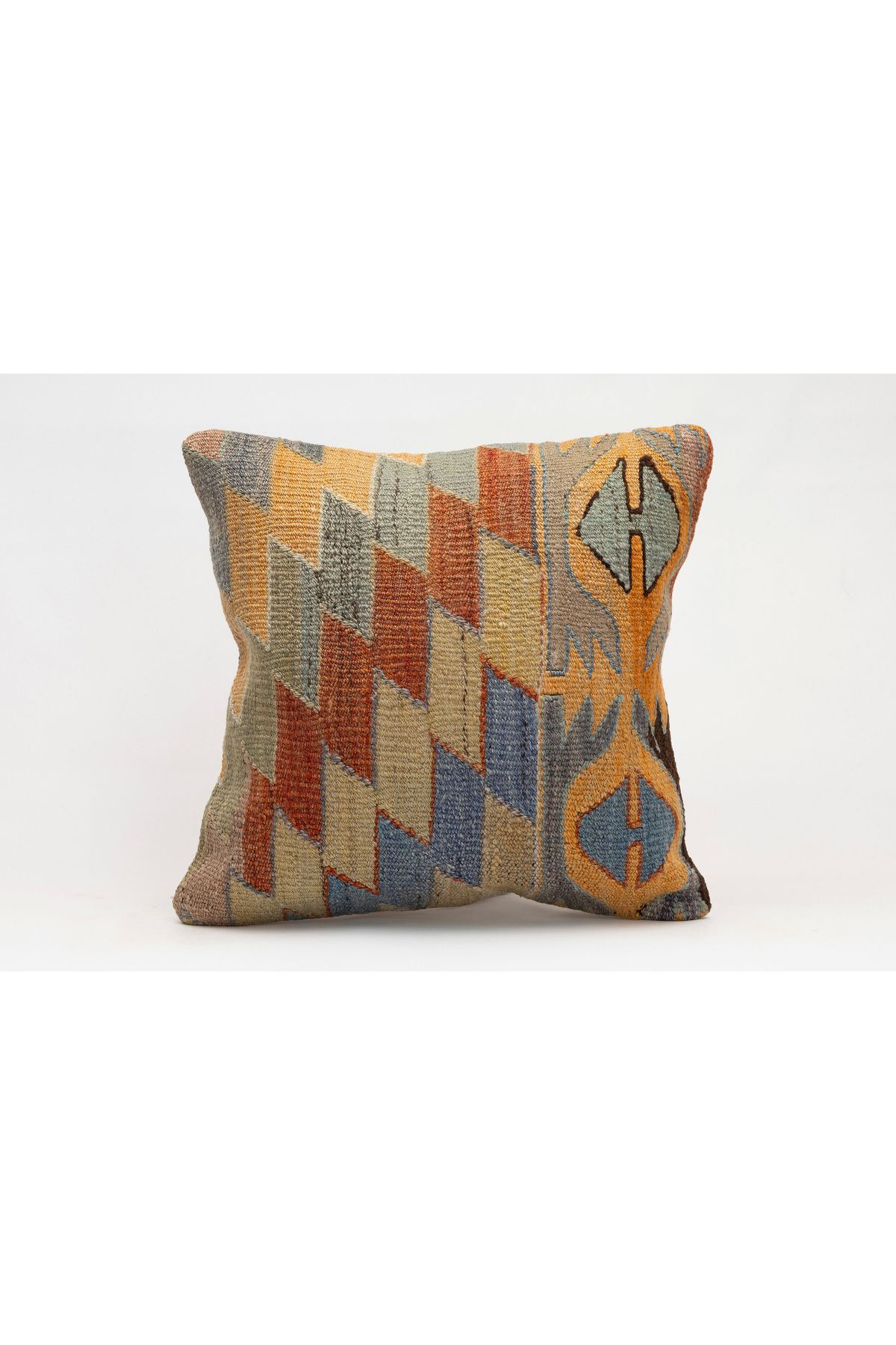 Kilim Whole Sale El Yapımı Kilim'den Yapılmış Vintage Kırlent Kılıfı, Yün, 40x40 Cm