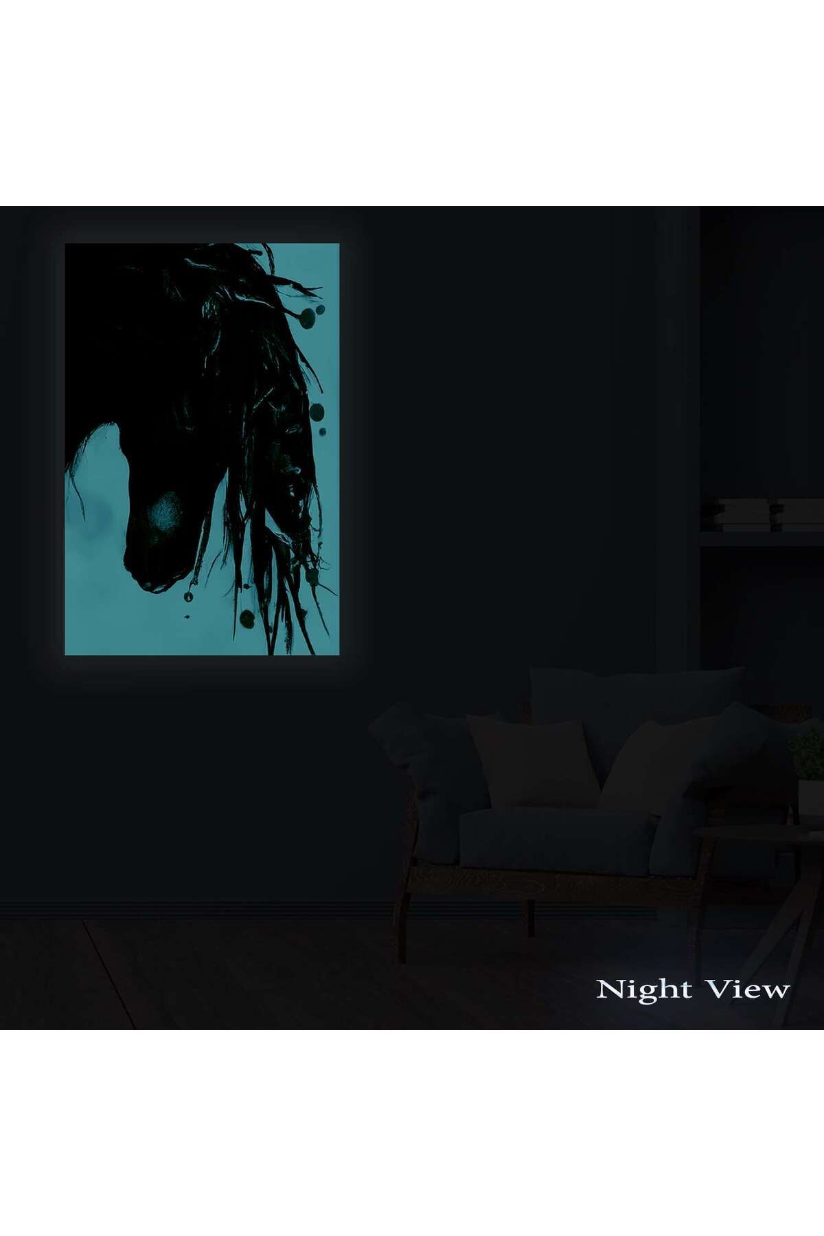 startonight-Tablou DualView Startonight Cal Albastru, luminos in intuneric, 60 x 90 cm 4