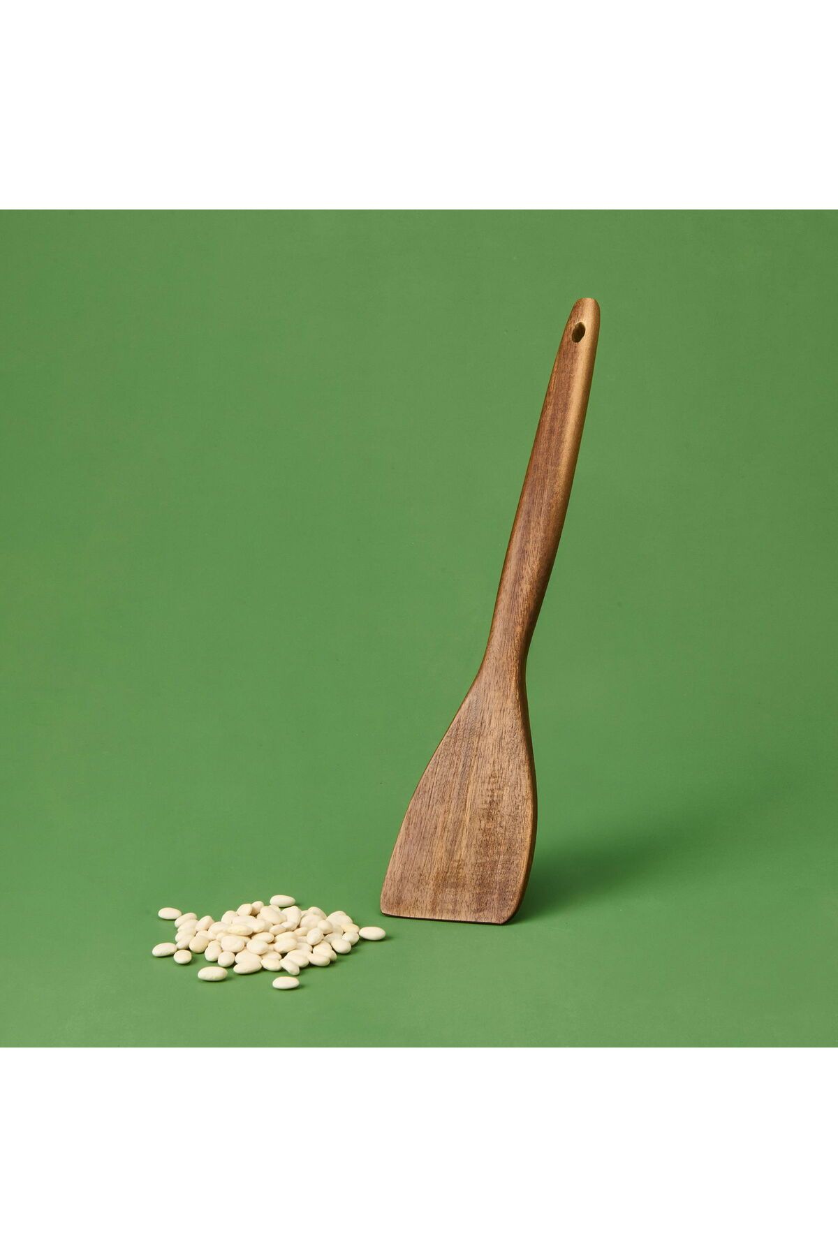 MİEN Mien Handy Oval Akasya Servis Spatulası - Kahverengi - 34 cm