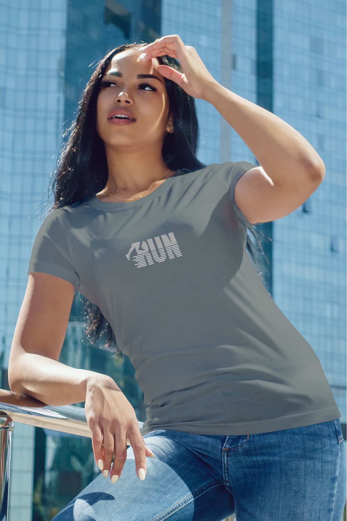 Decrift Run %100 Pamuk Kadın T-Shirt