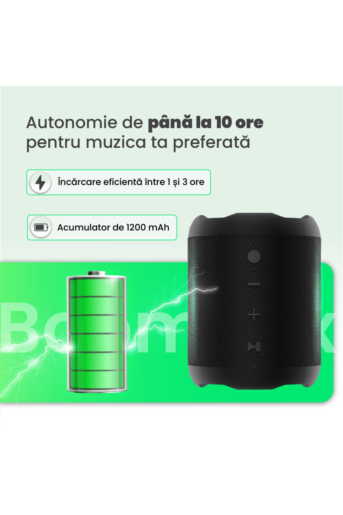 Zimmo®-Zimmo® 360° portable speaker, Bluetooth 5.1, FM Radio, 5 playback modes, Autonomy up to 10h, Black 3