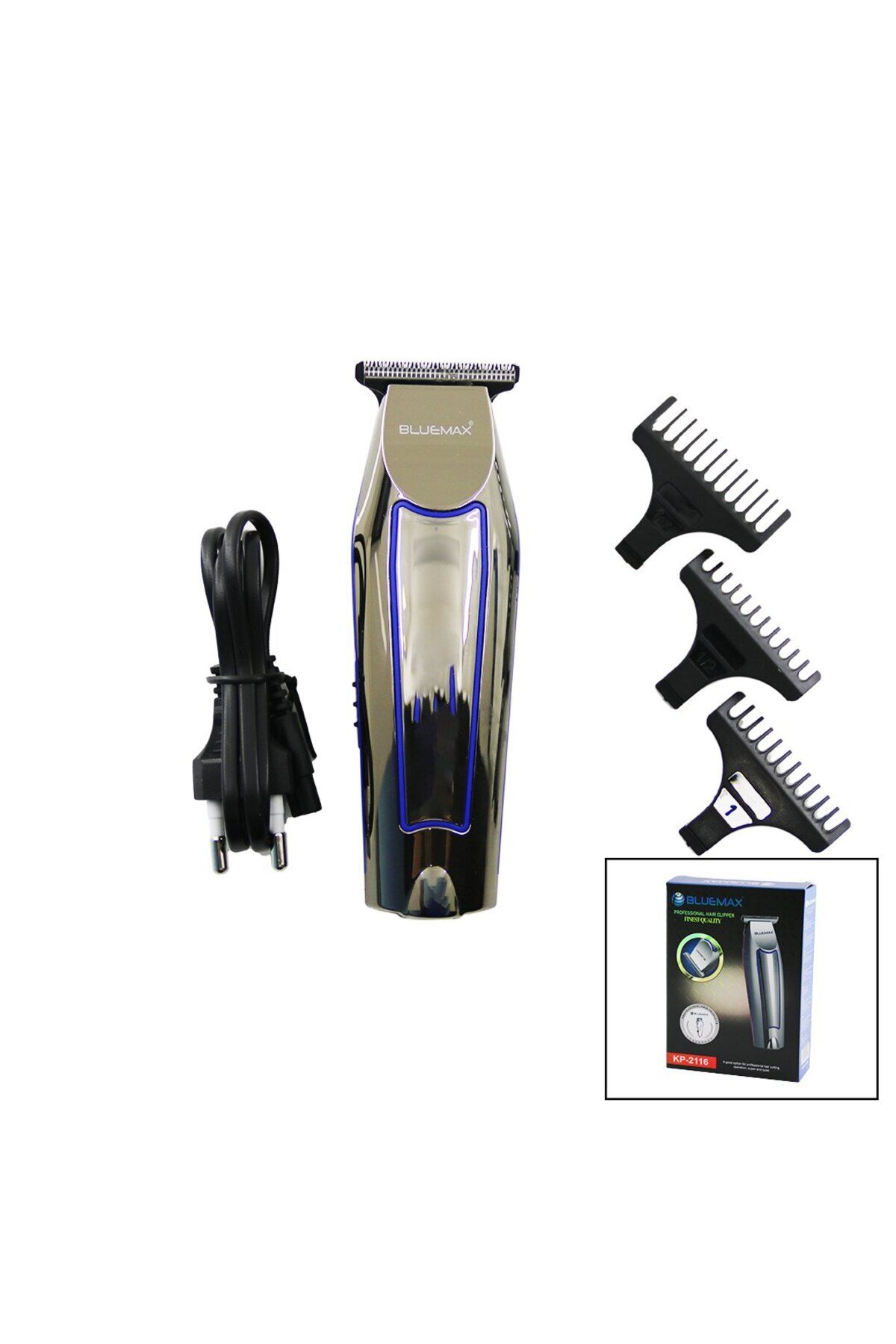 STOREMAX svticaret SAÇ - SAKAL KESME ÇİZİM MAKİNESİ FİŞ ŞARJLI KROM KAPLAMA GÖVDE KP-2116 mhm 10535