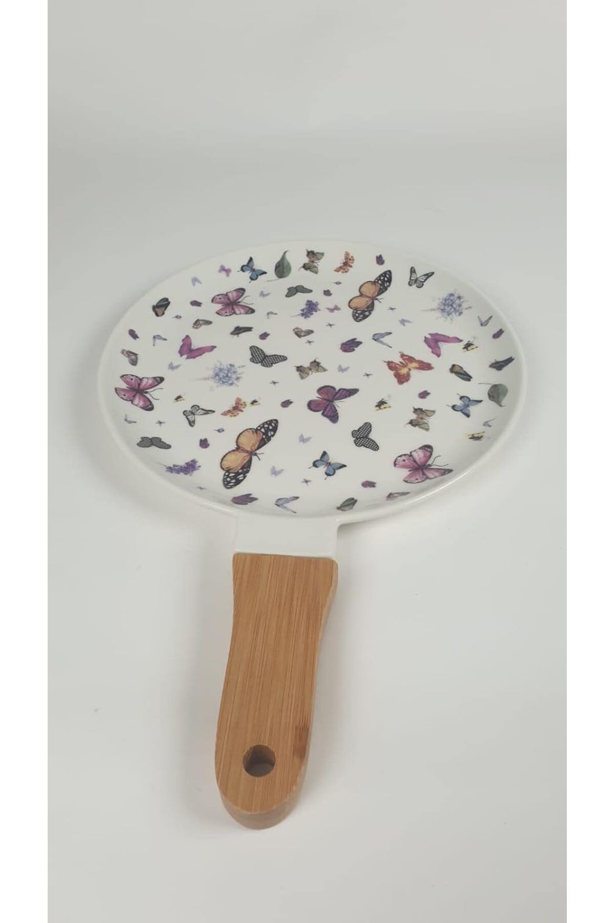 STOREMAX Saplı Porselen Pişirme Tabakları, Meyve, Salata, Sunum Tabağı (Kelebek) FRNTR 1127478