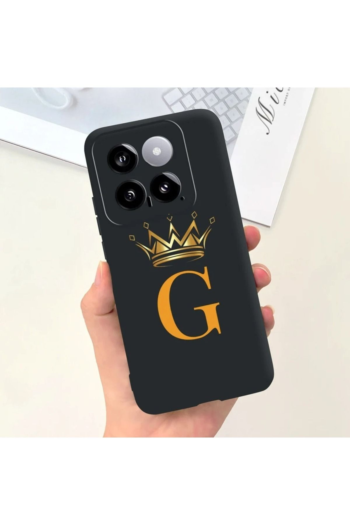 Rotaks Xiaomi Mi 14 Uyumlu Kılıf Silikon Esnek İsme Özel Baskılı Harf