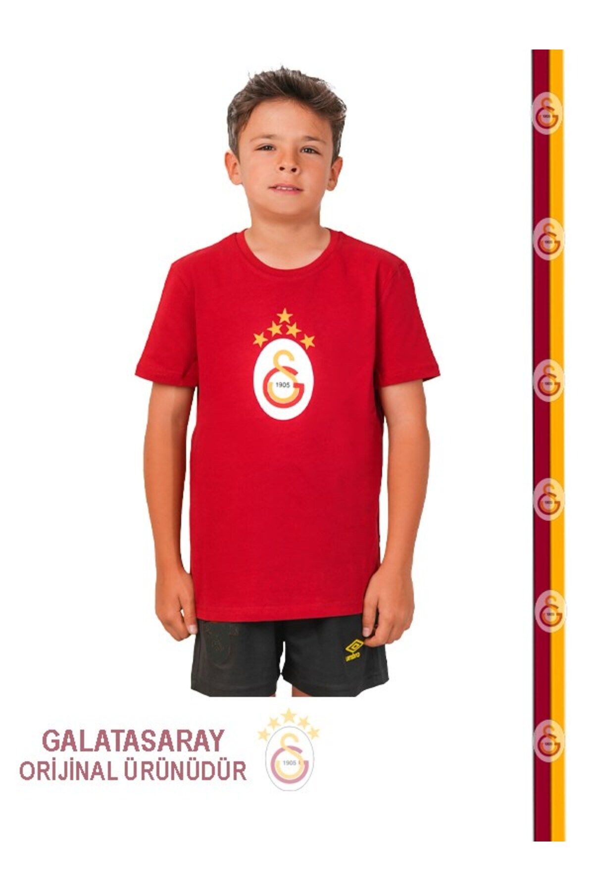 Galatasaray Orijinal 5 Yıldız Kırmızı Çocuk Forma T-Shirt