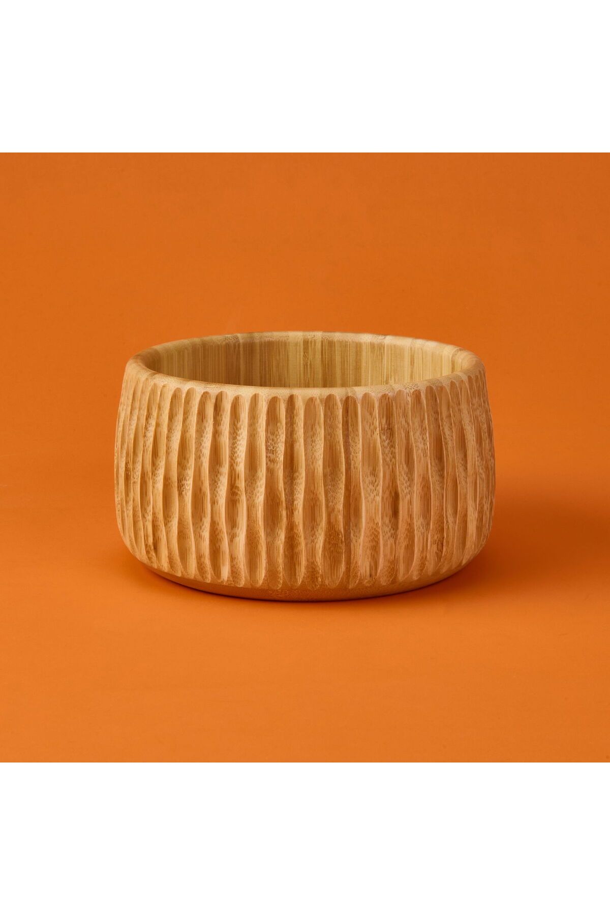 ASPARTAM Bambu Curve Kase - Açık Kahverengi - 18x9,5 cm