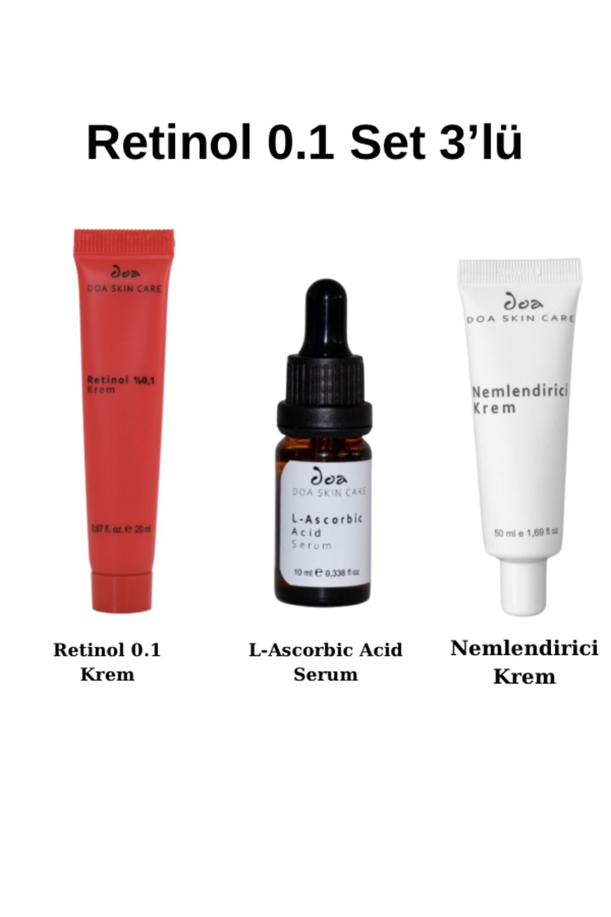 Doa Retinol 0.1 Set 3’lü