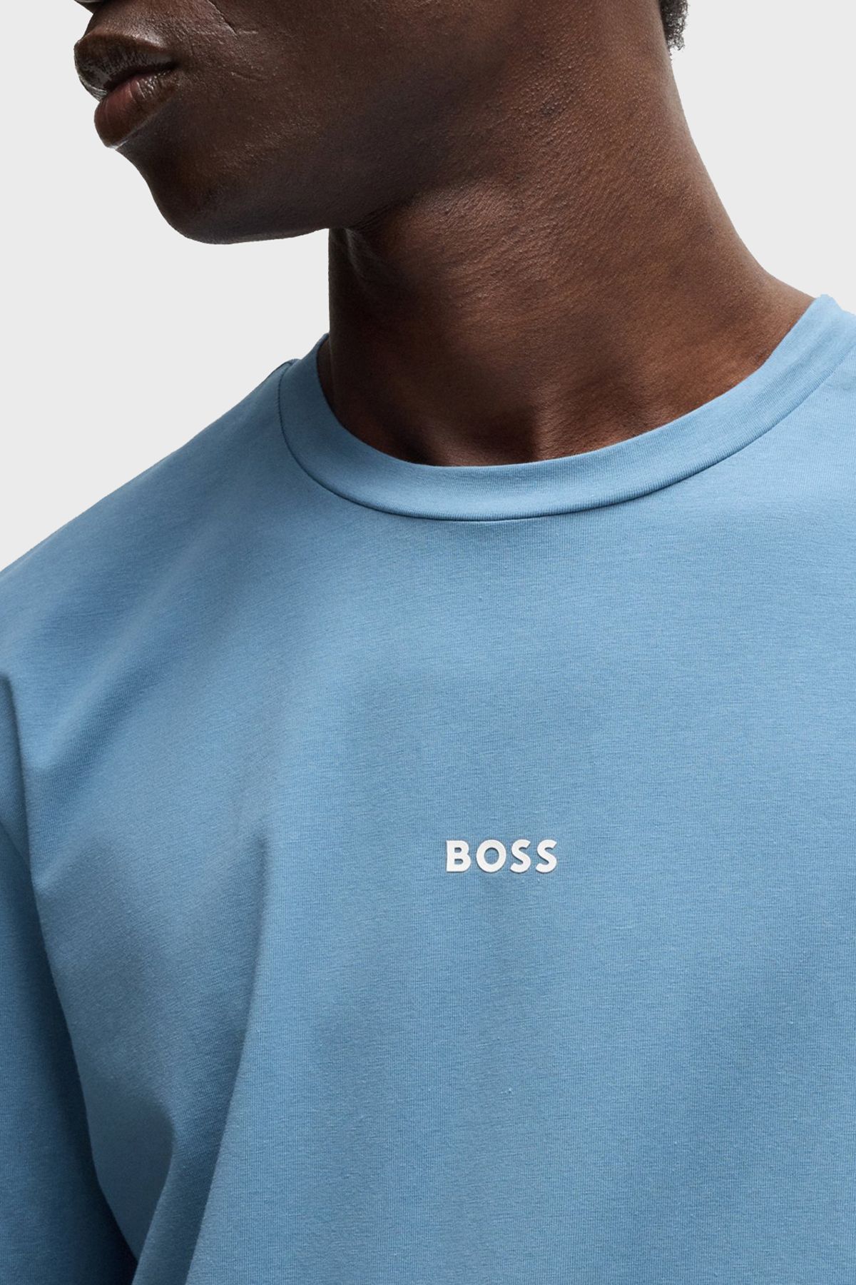تی شرت مردانه دوچرخه تناسب پنبه ای کشش پیراهن TRING مردانه'S 50473278 462 BOSS