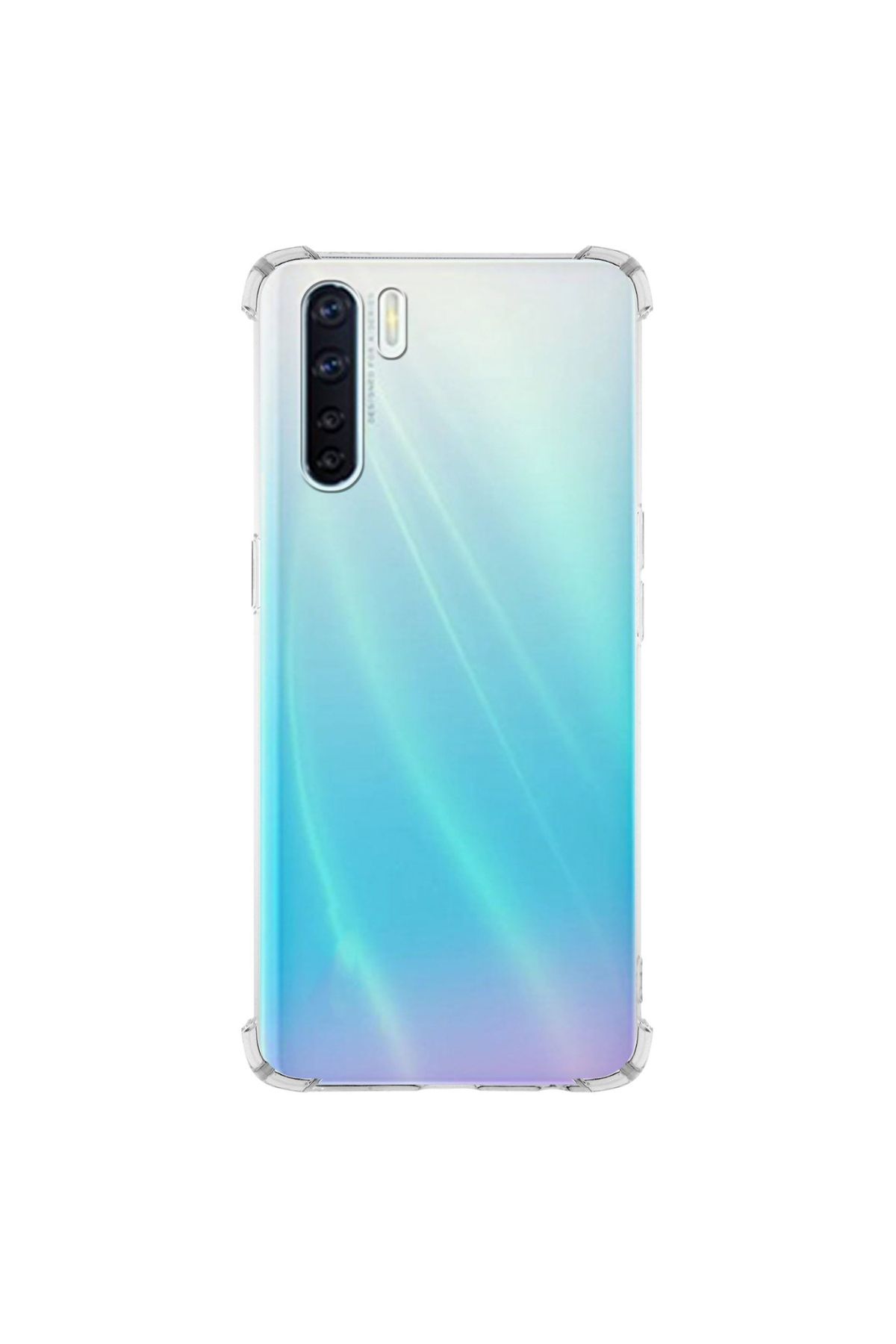 CaseArt Oppo A91 ile uyumlu Kapak Köşe Korumalı Airbag Antishock Şeffaf Silikon Kılıf