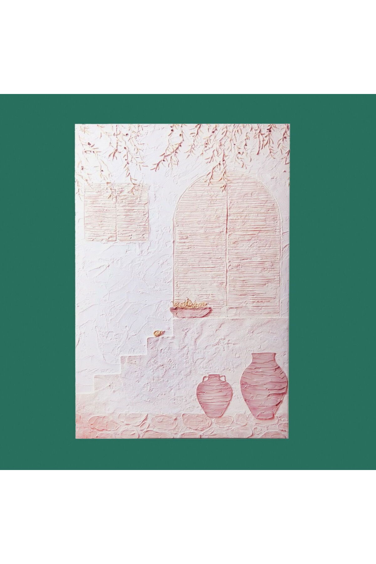 ASPARTAM Palm Breeze Kanvas Tablo - Bej - 90x60 cm