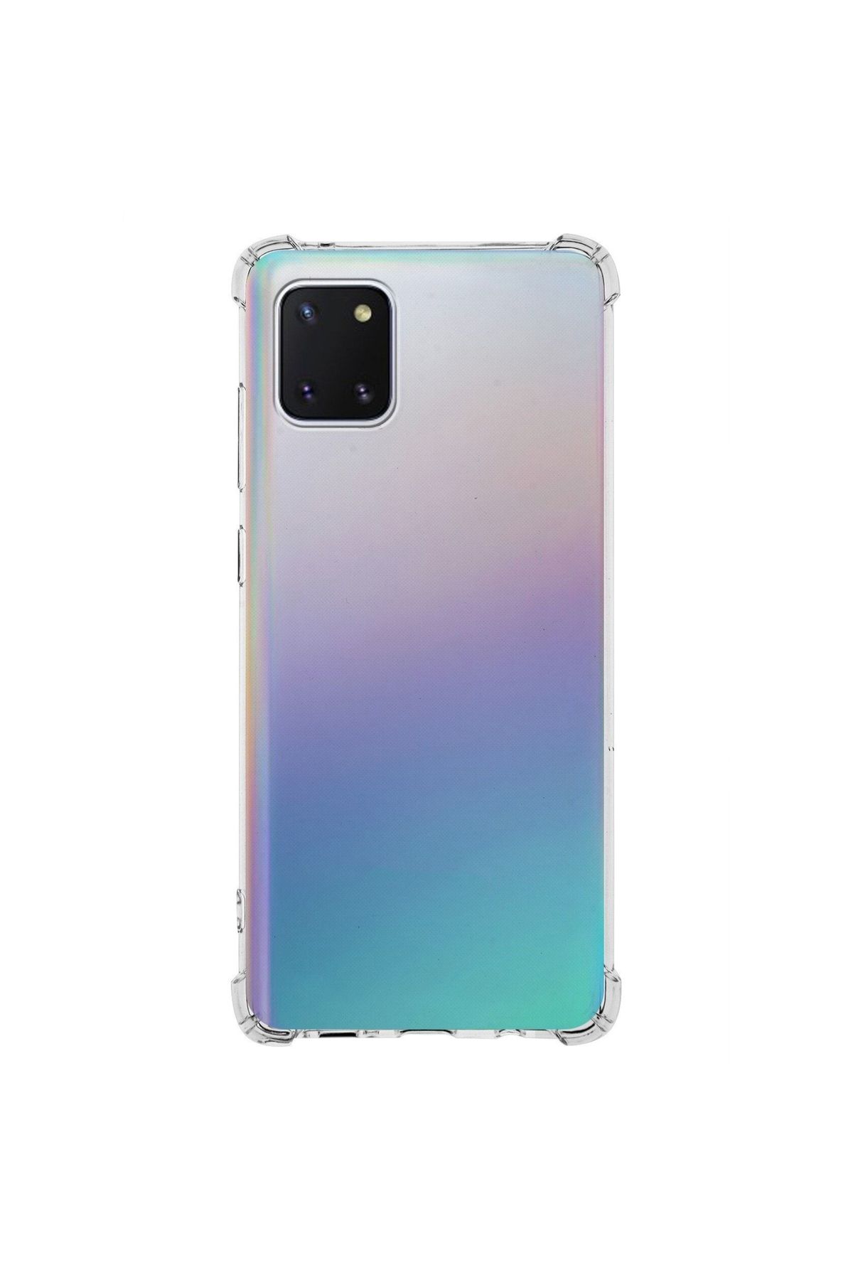CaseArt Samsung Galaxy A81 ile uyumlu Kapak Köşe Korumalı Airbag Antishock Şeffaf Silikon Kılıf