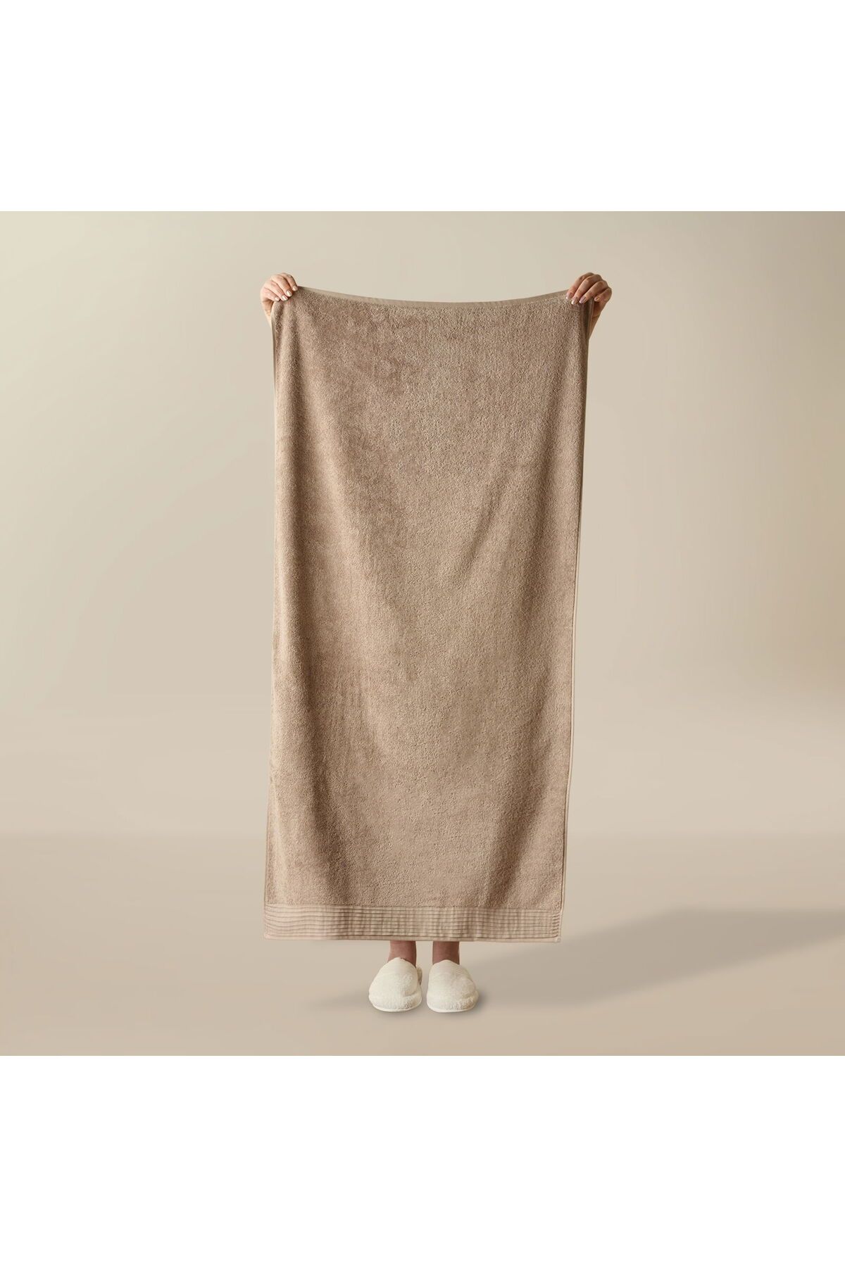 ASPARTAM Soft Premium Banyo Havlusu - Bej - 70x140 cm