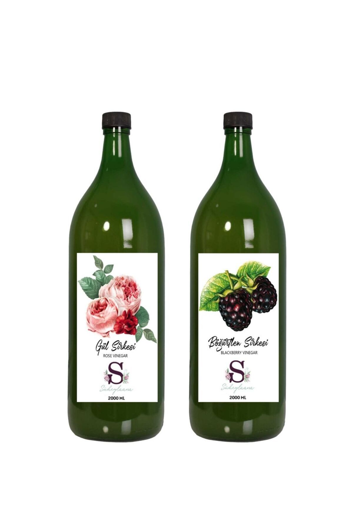 Süheylaana Doğal Gül Sirkesi 2000 Ml - Doğal Böğürtlen Sirkesi 2000 Ml