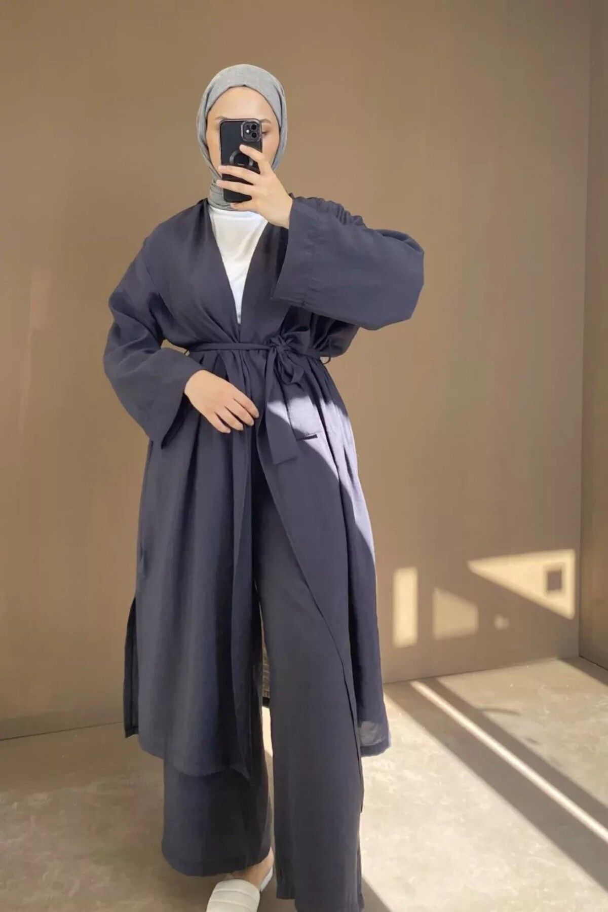 FERHEL Kimono ve Pantolon Oversize Takım 6027