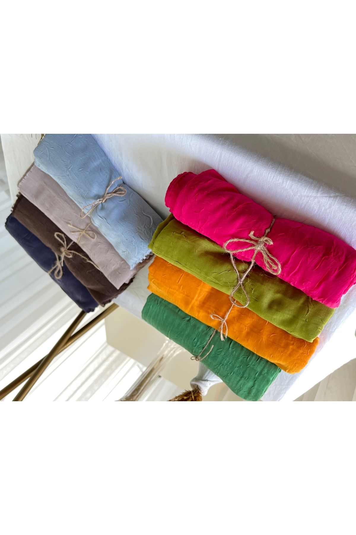 SHAWL FASHİON Düz Renk Piliseli Bambu Şal