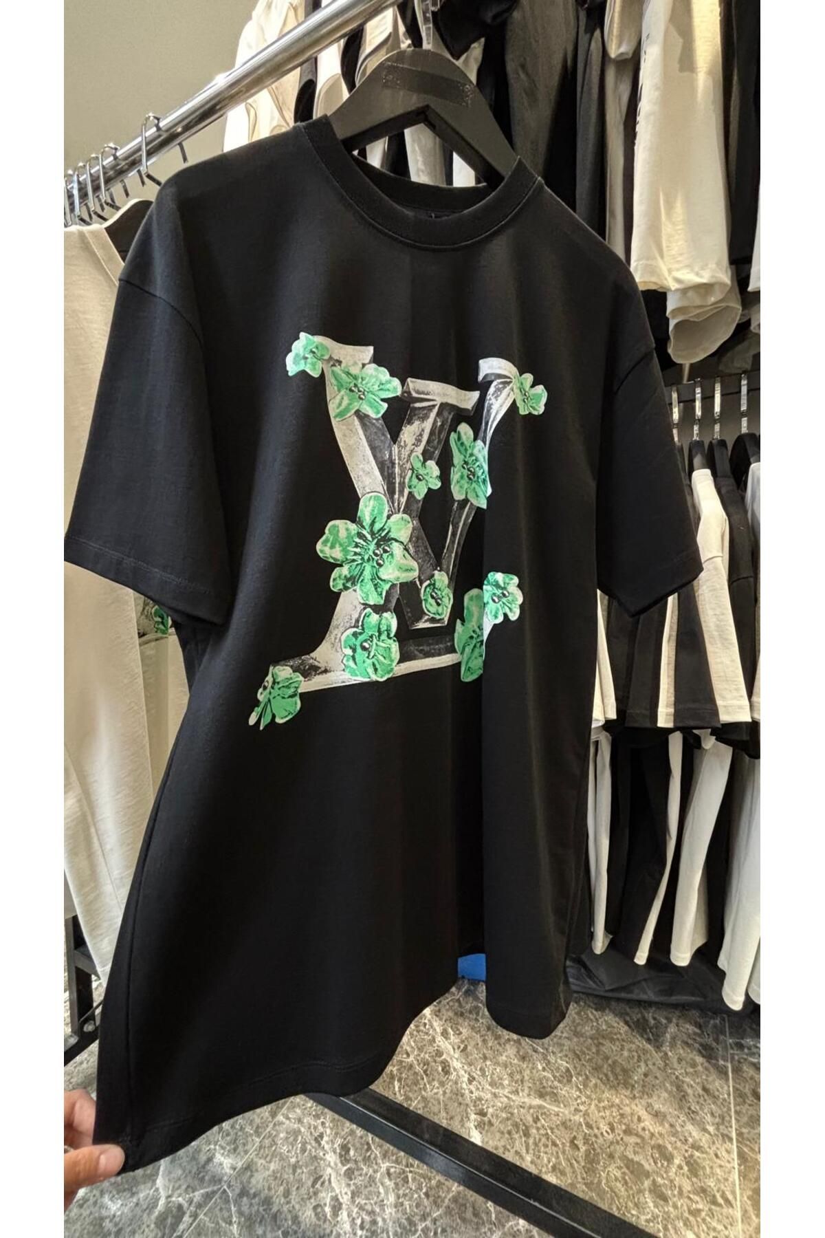 JESSE STORY Erkek - Kadın Unisex Özel "LV" Baskı Tasarım T-shirt