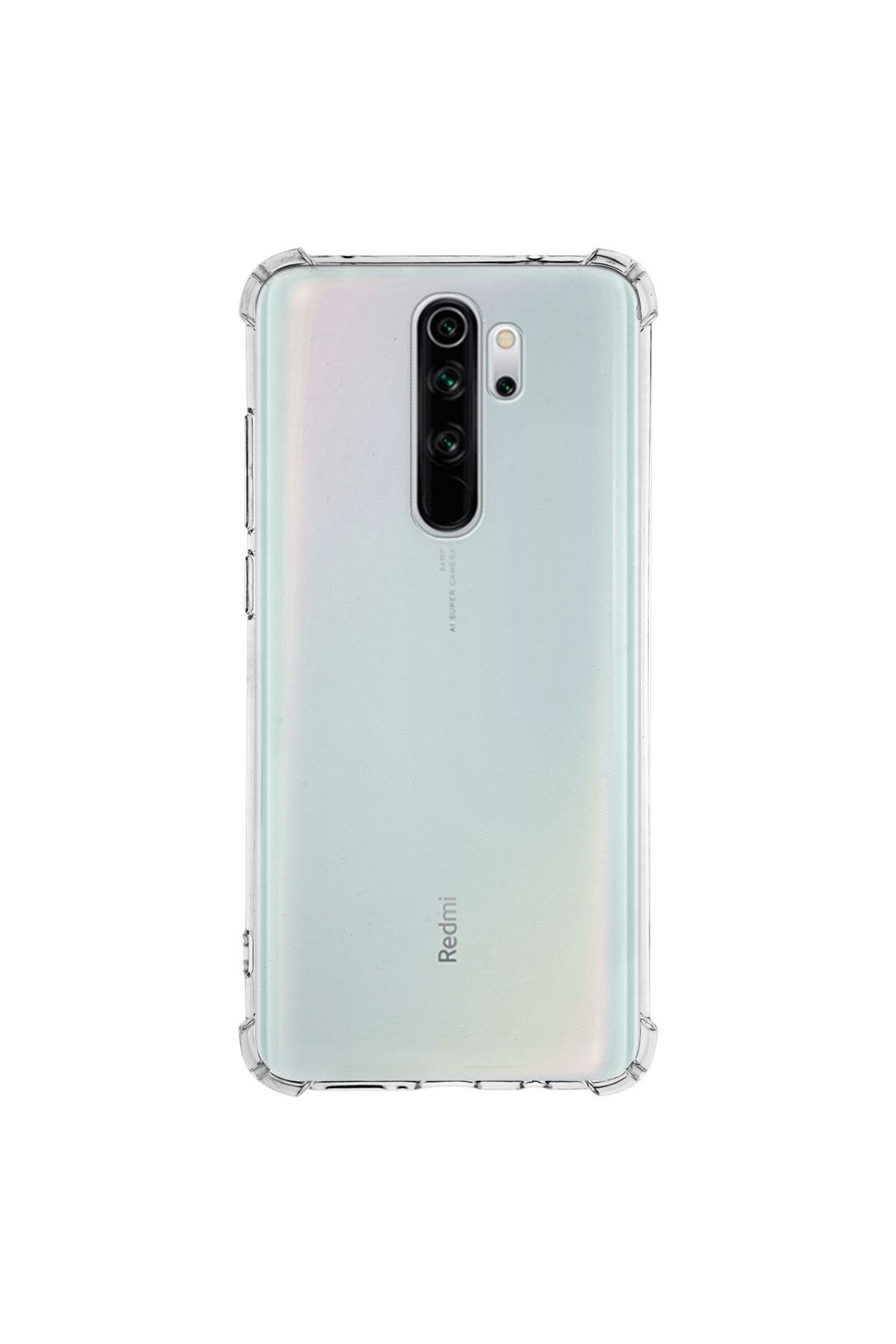 CaseArt Xiaomi Redmi Note 8 Pro ile uyumlu Kapak Köşe Korumalı Airbag Antishock Şeffaf Silikon Kılıf