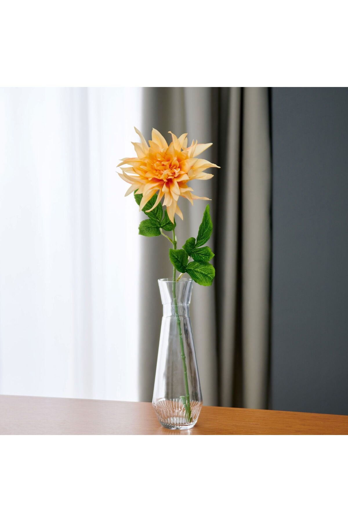 ASPARTAM Dekoratif Dahlia Turuncu Yapay Çiçek - 64 cm