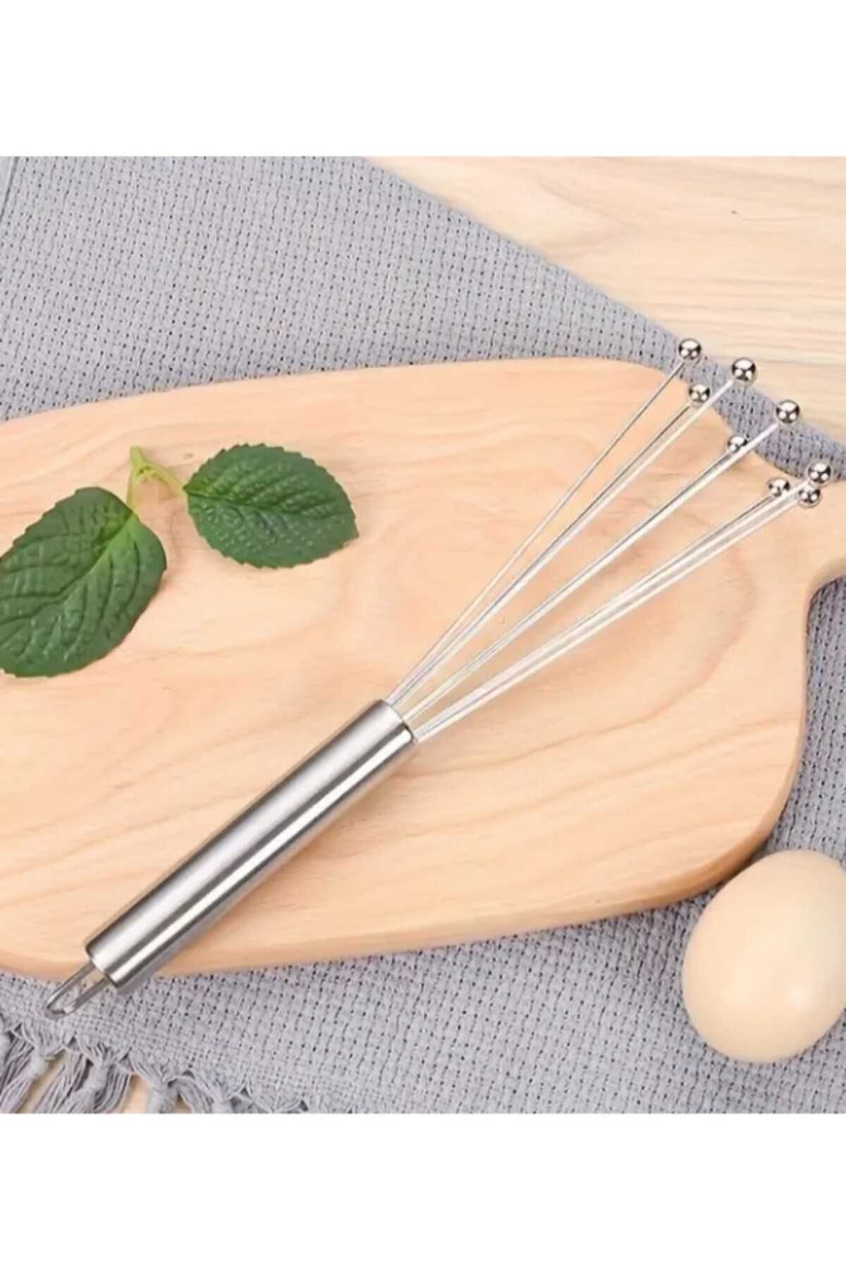 HZL HOME Bilyeli Çırpıcı Paslanmaz Çelik-| Ergonomik Saplı Tel Çırpıcı