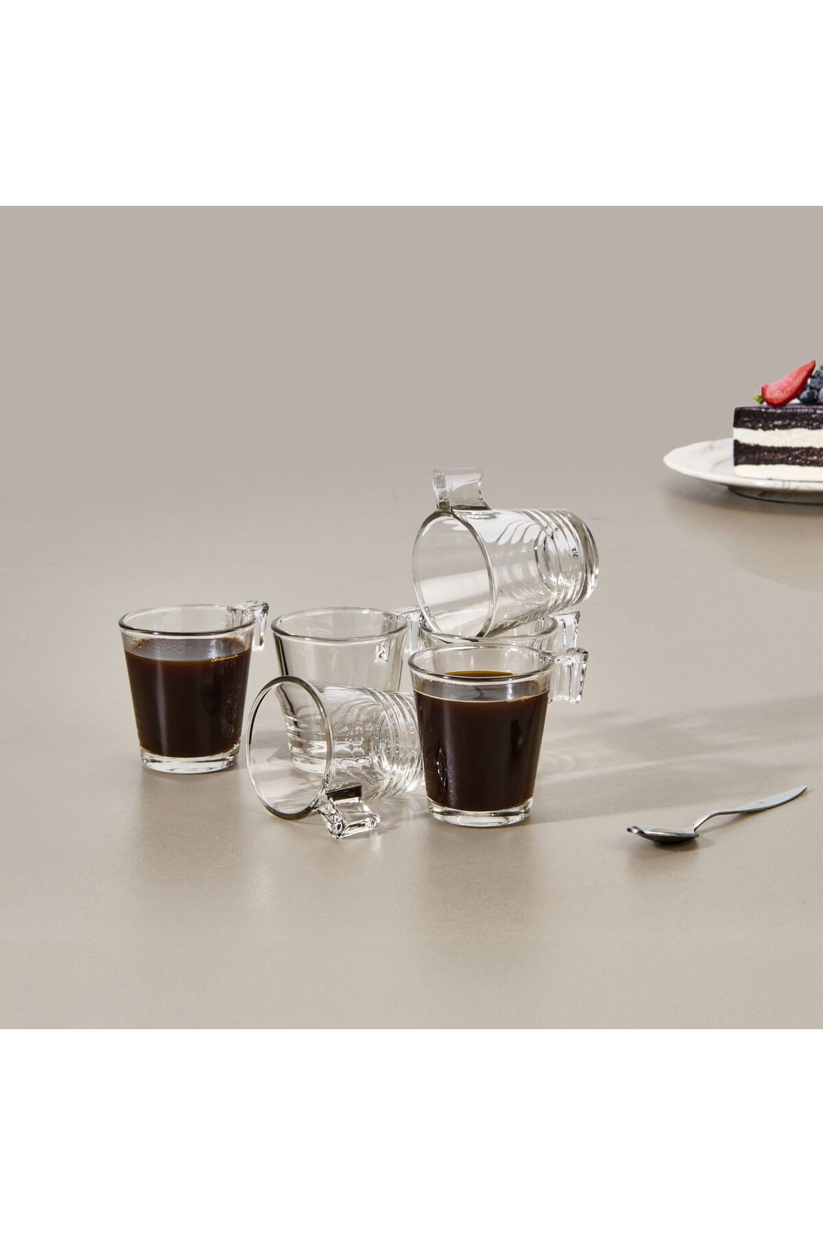 MATMEL In Love Napoli 6'lı Espresso Fincanı - Şeffaf - 90 ml