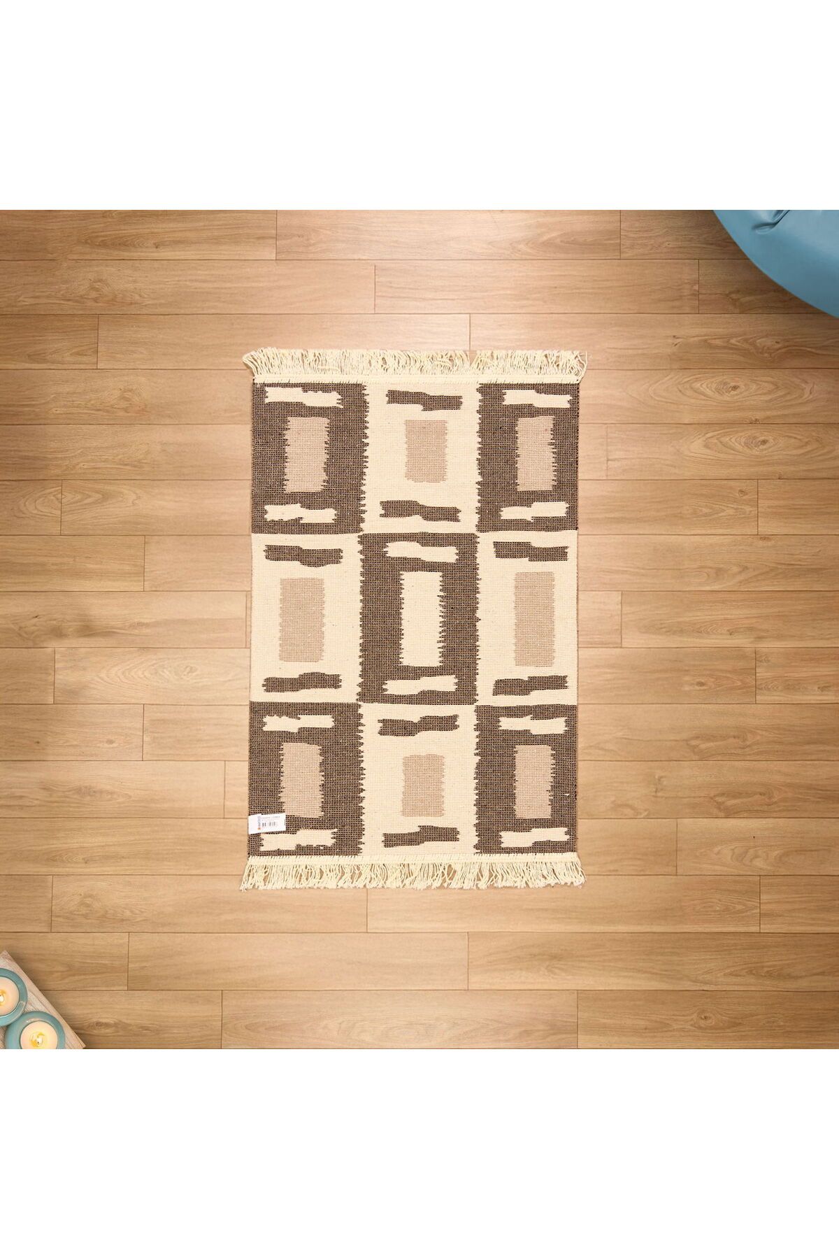 ASPARTAM Lindos Çift Taraflı Kilim - Ekru - 60x90 cm