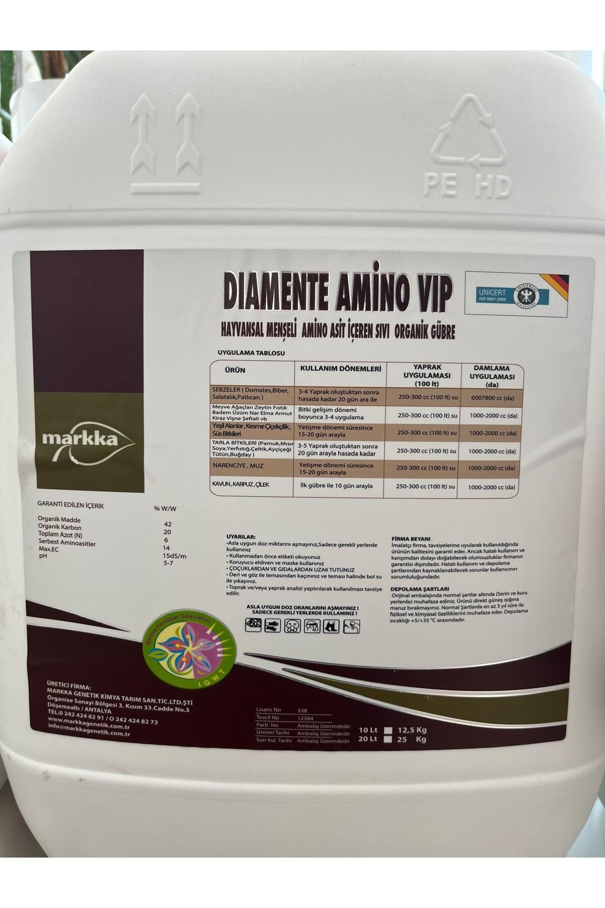 MARKKA GENETİK gübre hayvansal amino asit