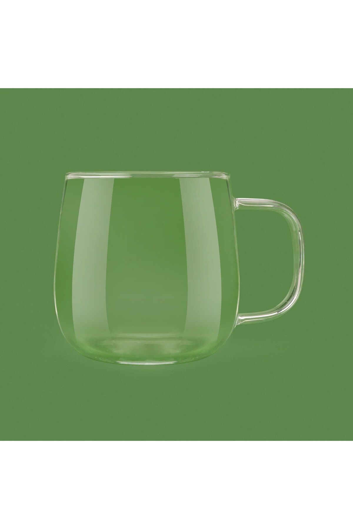 delı glassware Deli Glassware Borosilikat Cam Kupa - Şeffaf - 490 ml