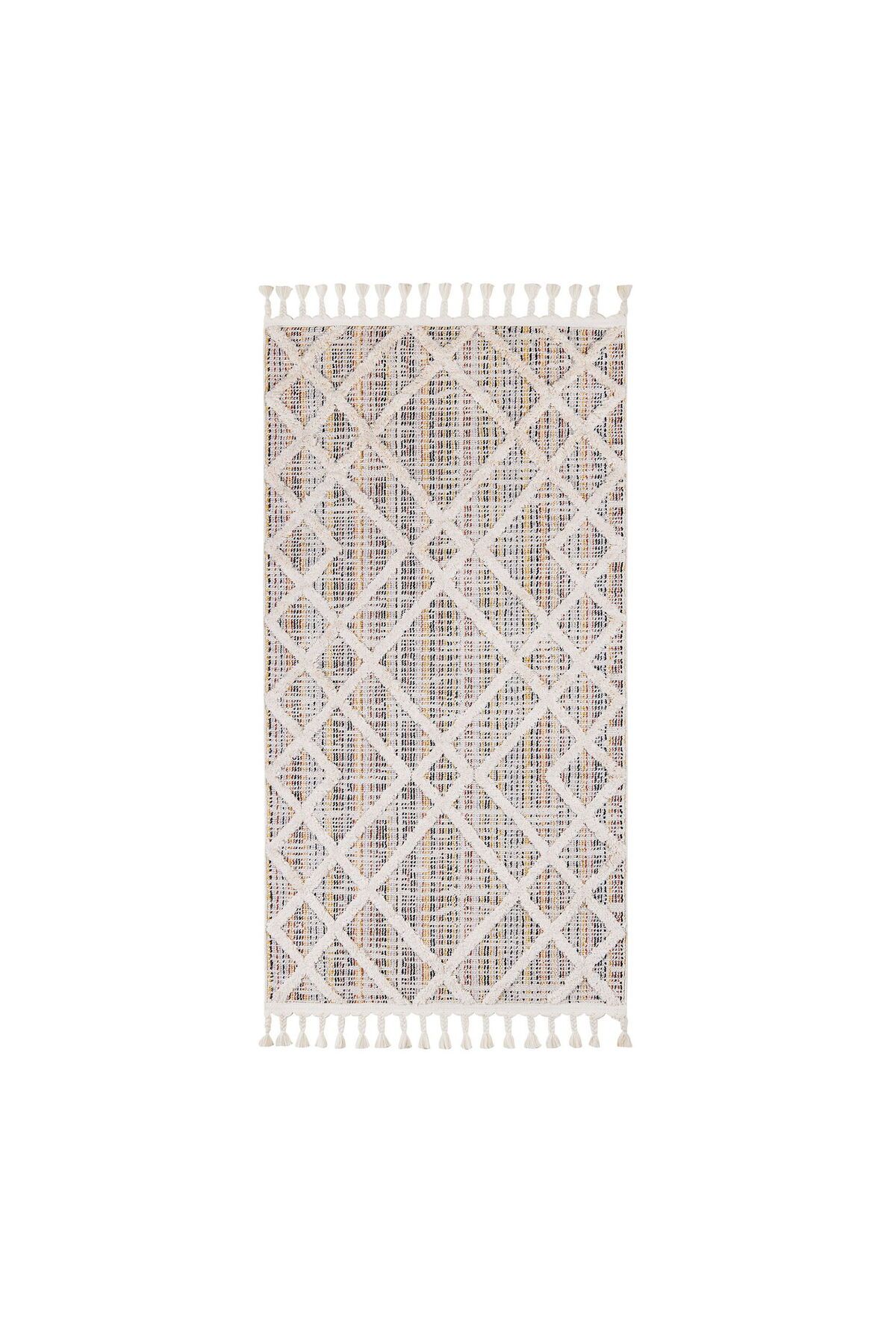 ASPARTAM Terazzo Cream Makine Halısı - Bej - 80x150 cm