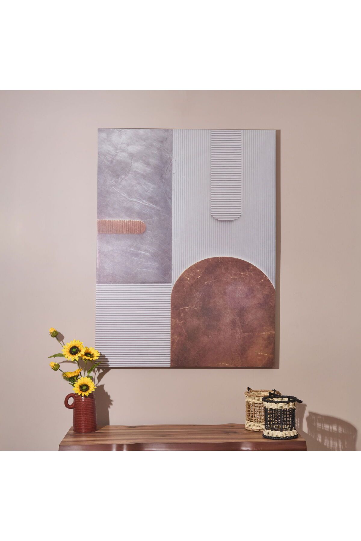 ASPARTAM Abstract Kanvas Tablo - Renkli - 75x100 cm