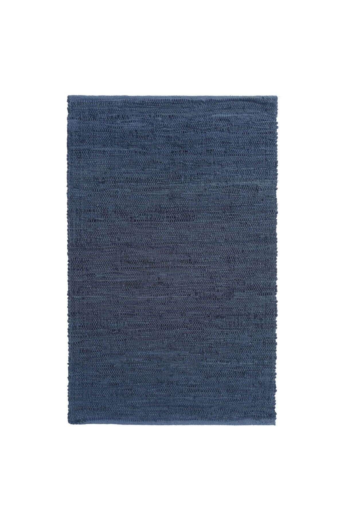 ASPARTAM Home 1718225C Deri Kilim - Lacivert / Gri - 75x150 cm