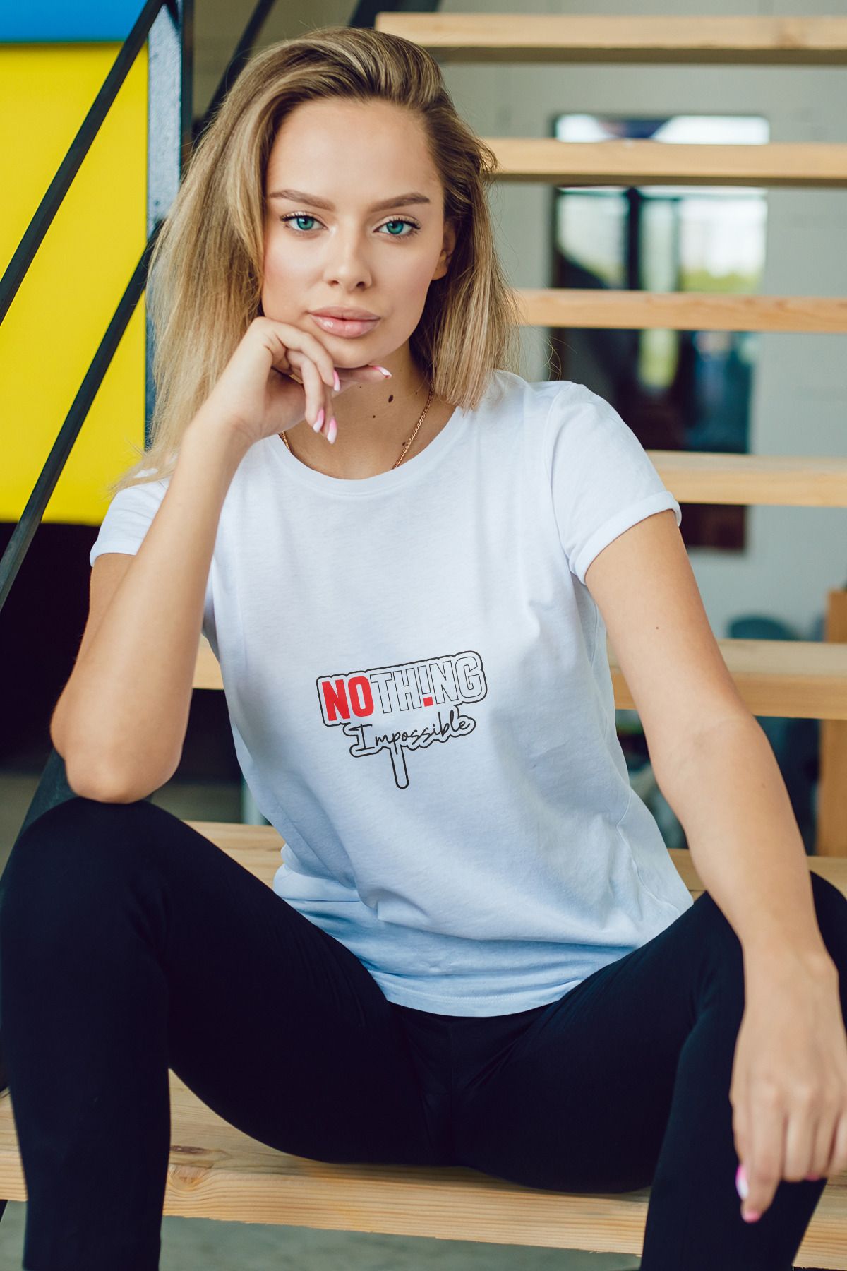 Decrift Nothing Impossible %100 Pamuk Kadın T-Shirt