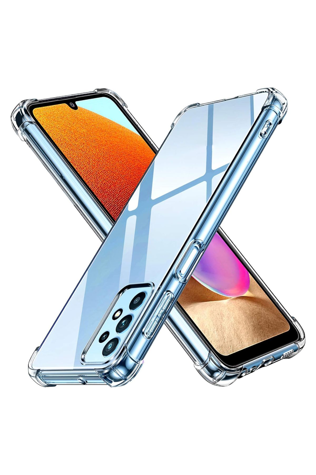 CaseArt Samsung Galaxy A32 ile uyumlu Kapak Köşe Korumalı Airbag Antishock Şeffaf Silikon Kılıf