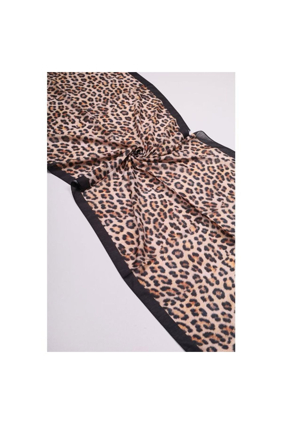 scarfella Leopar desenli Natural Şal