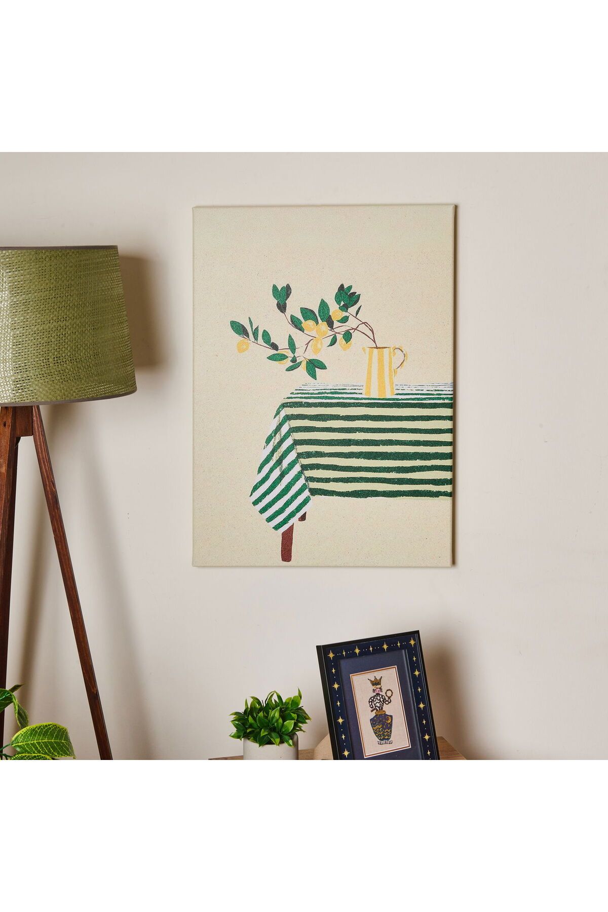 MATMEL Lime Cello Kanvas Tablo - Yeşil - 50x70 cm